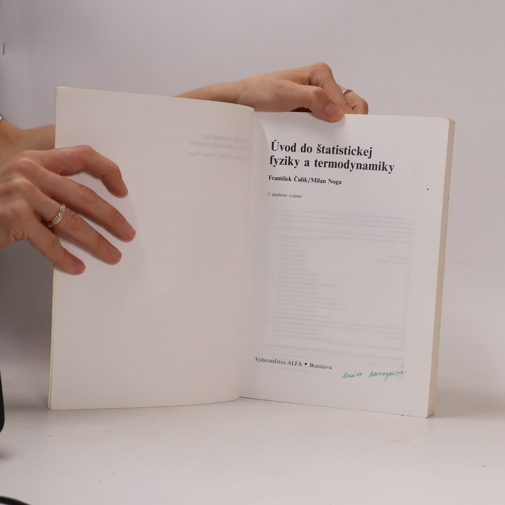 František Čulík Úvod do štatistickej fyziky a termodynamiky