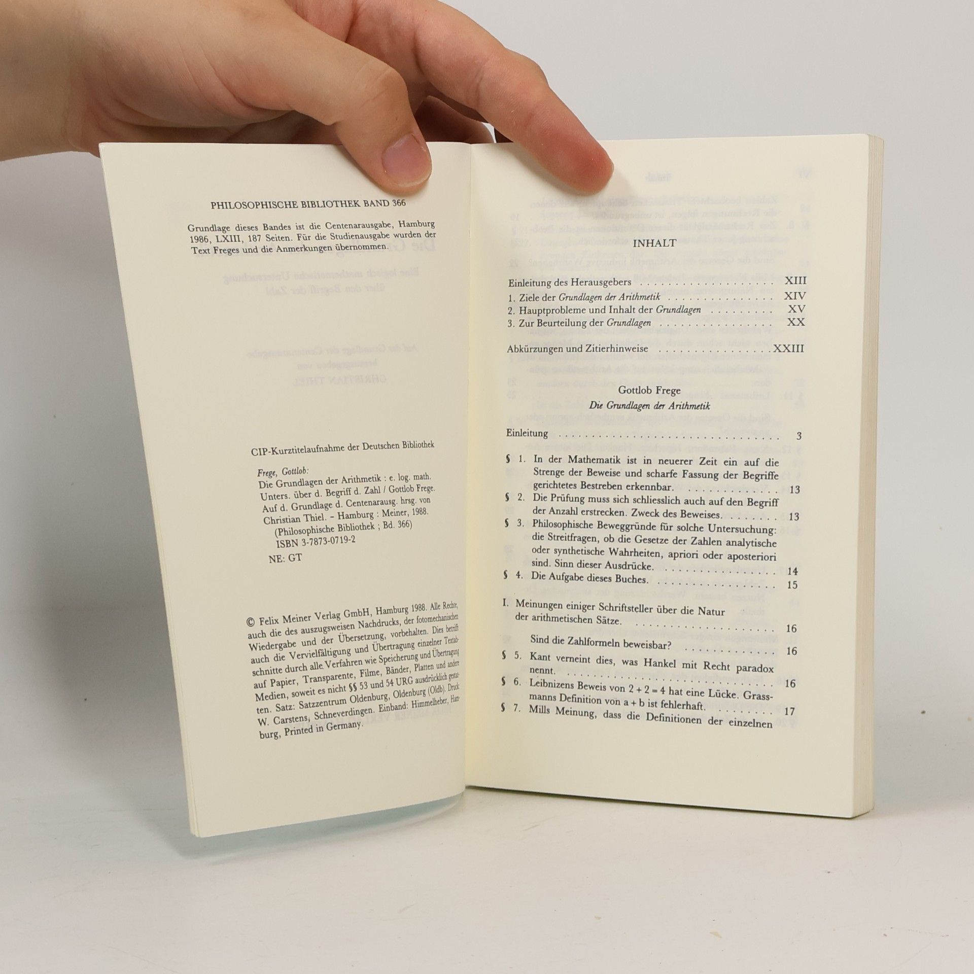 Gottlob Frege Die Grundlagen der Arithmetik
