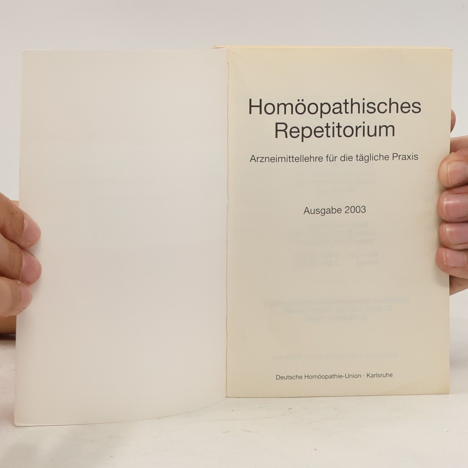 kolektiv Homöopathisches Repetitorium 2003