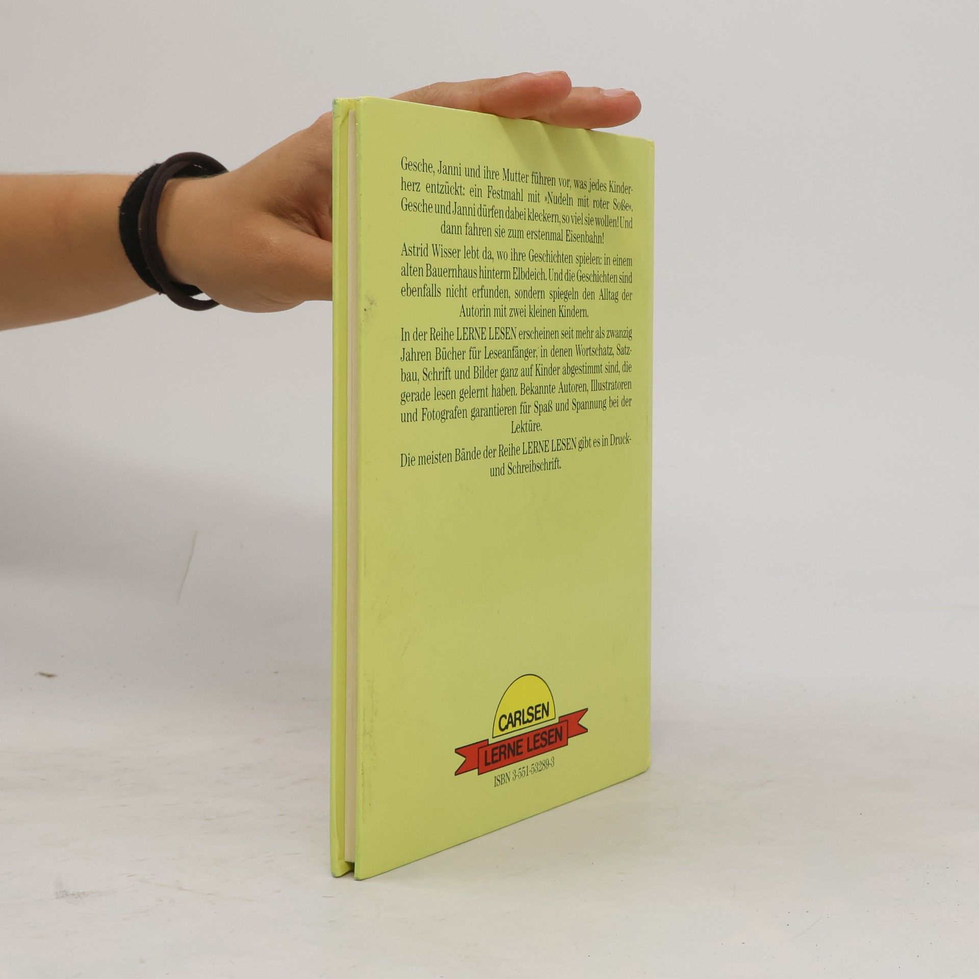 Astrid Wisser Lerne Lesen: Nudeln mit roter Soße. Druckschrift