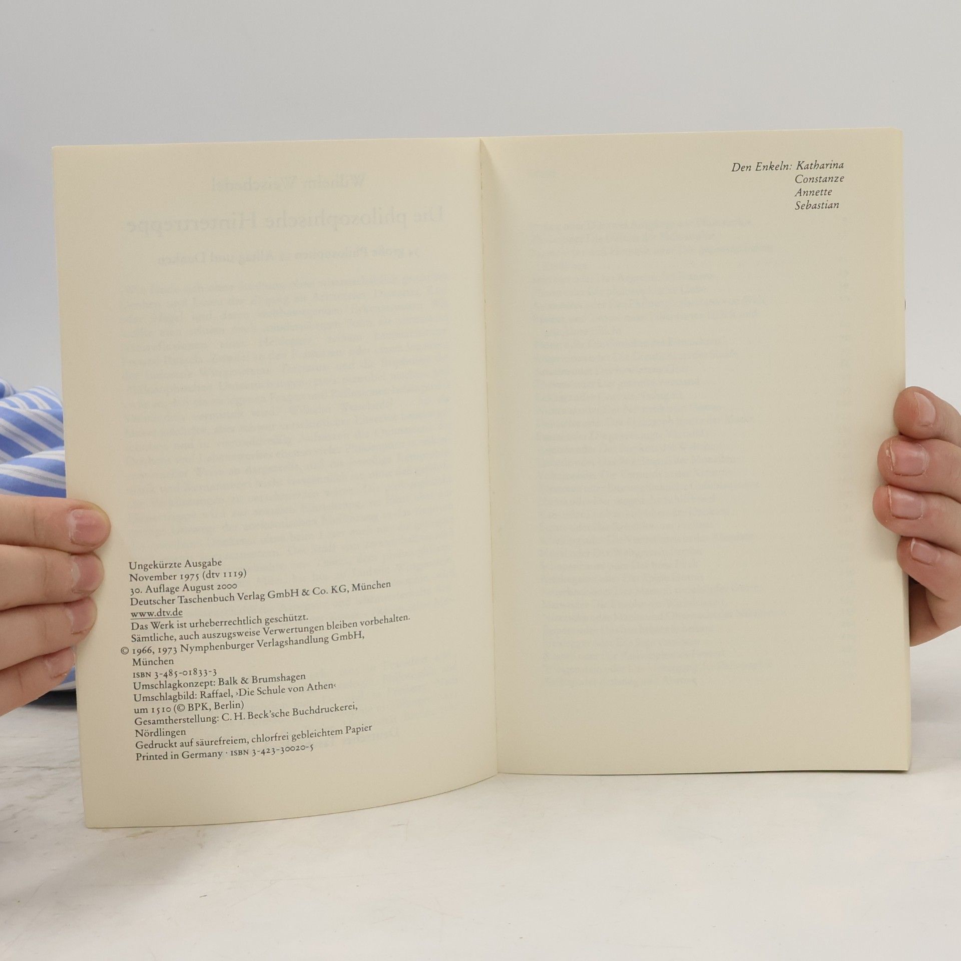 Wilhelm Weischedel Die philosophische Hintertreppe