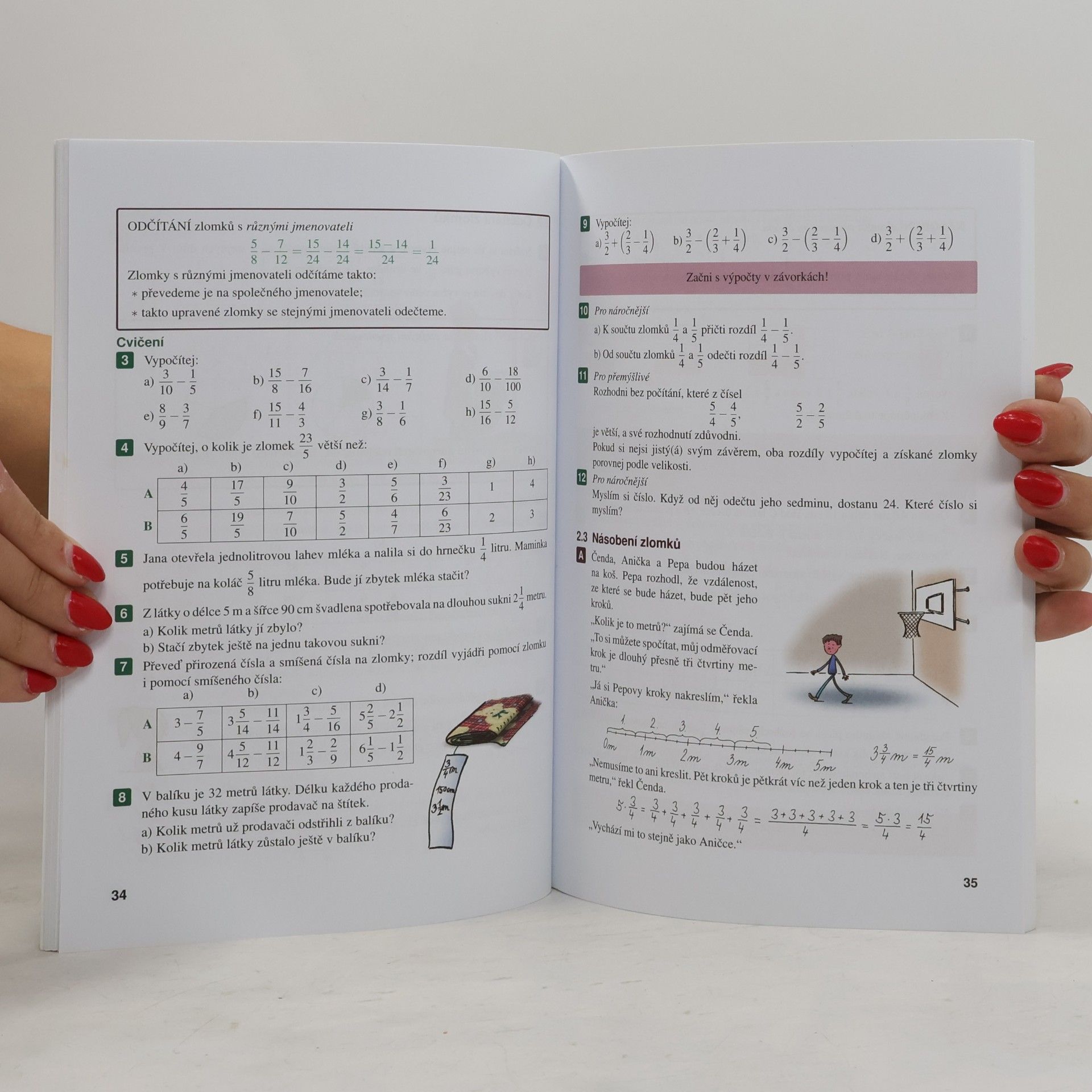 Oldřich Odvárko Matematika pro 7. ročník základní školy 1. Zlomky, celá čísla, racionální čísla