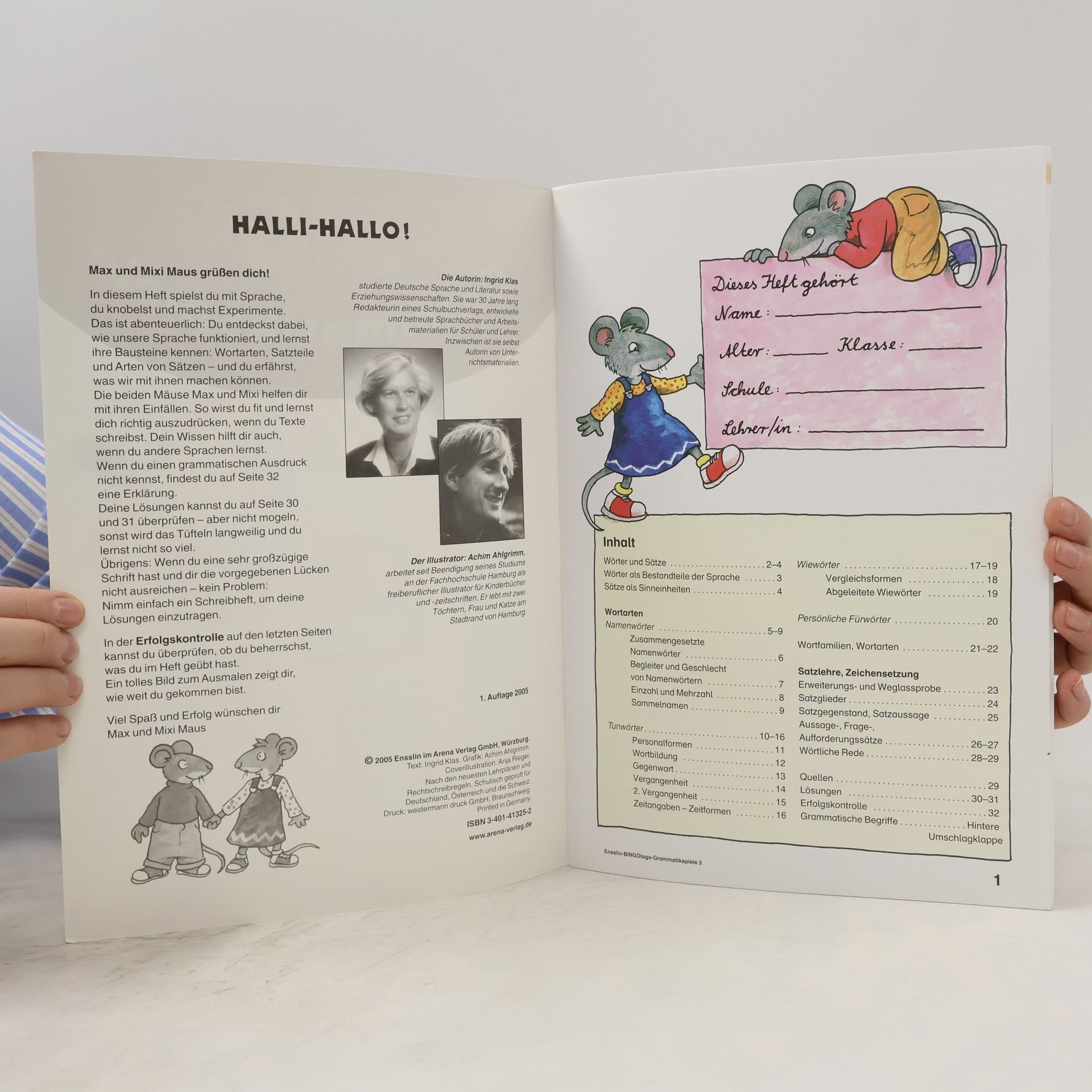 Ingrid Klas Grammatikspiele für die dritte Klasse. Bingo