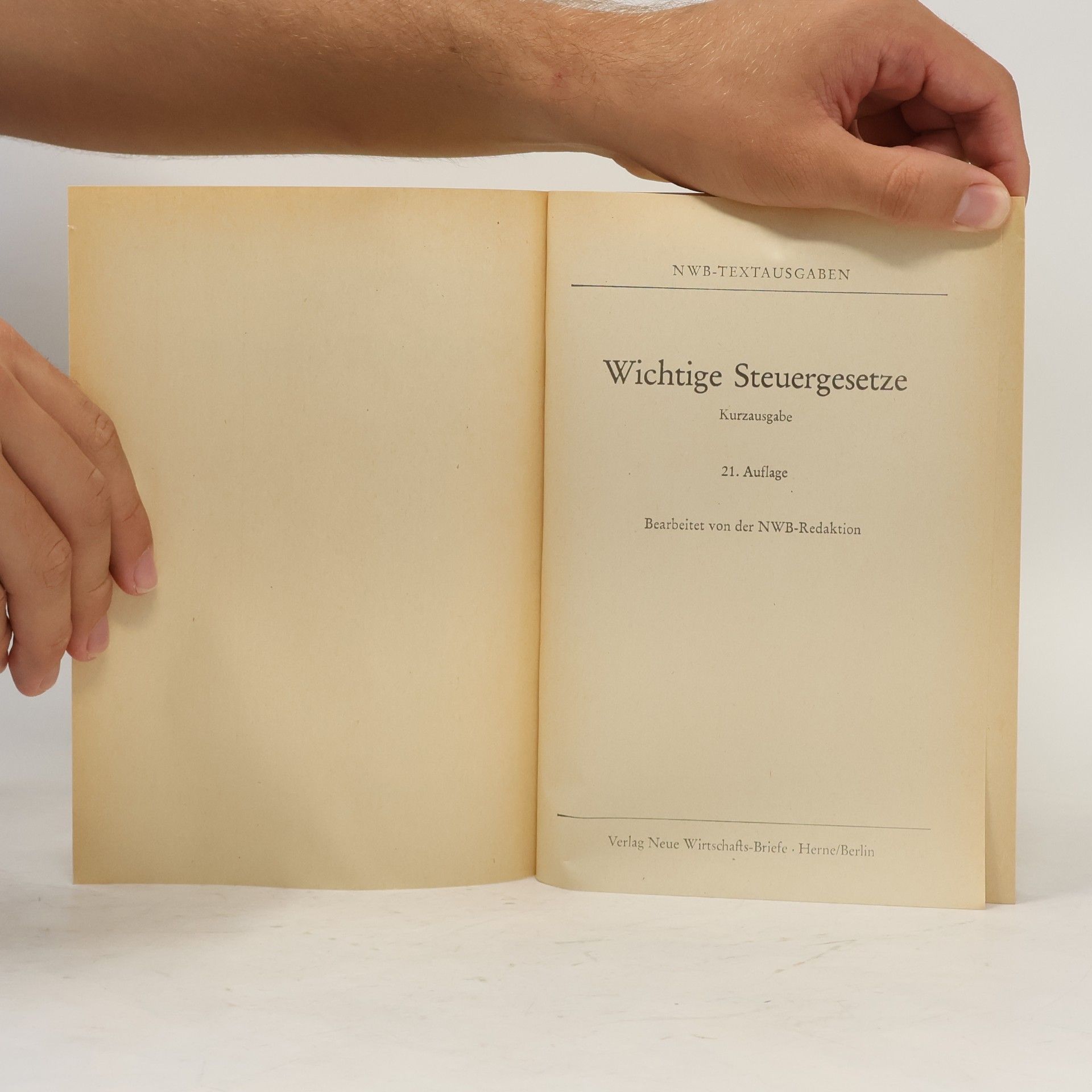 Autorenkollektiv Wichtige Steuergesetze