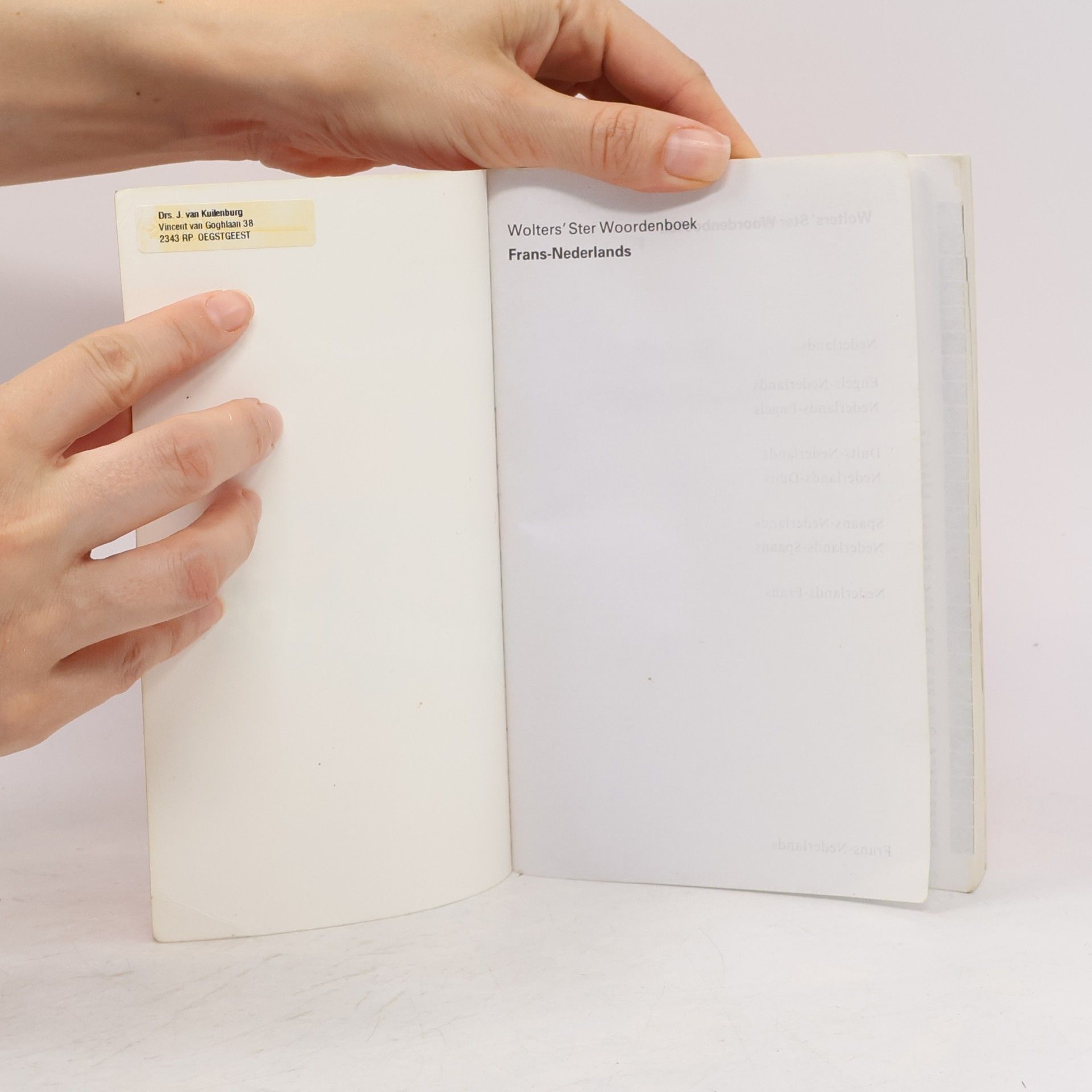 M. Braaksma Wolters' Ster Woordenboek Frans Nederlands