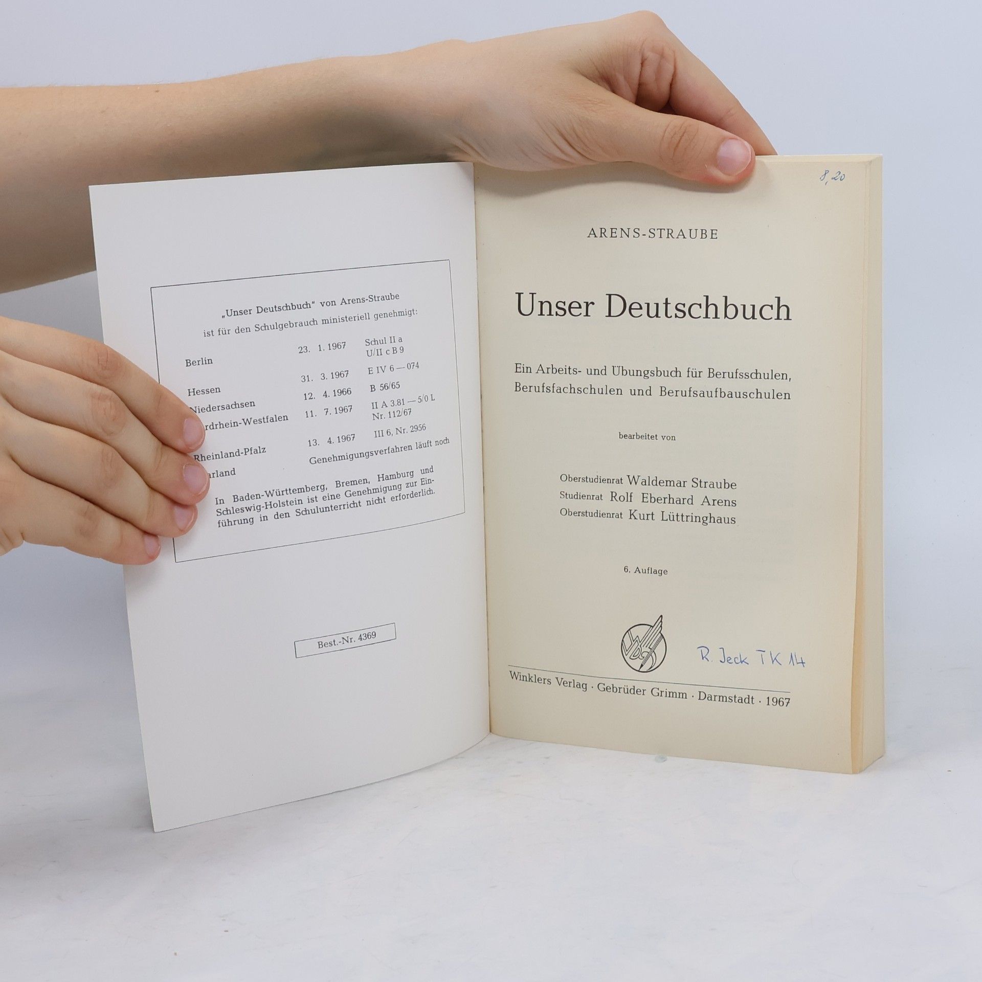 Waldemar Straube Unser Deutschbuch