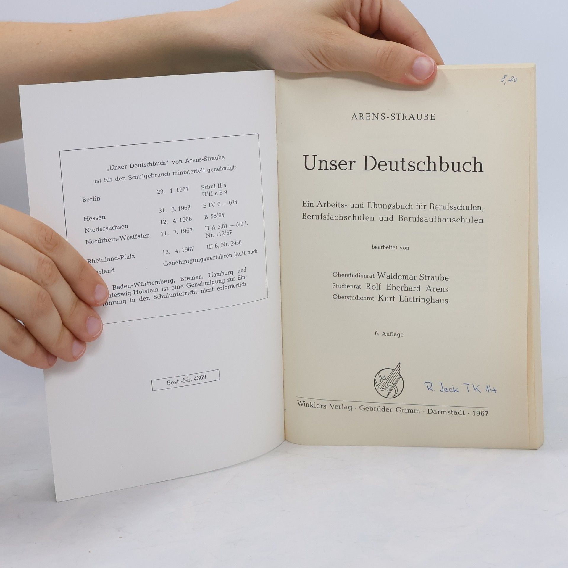 Waldemar Straube Unser Deutschbuch