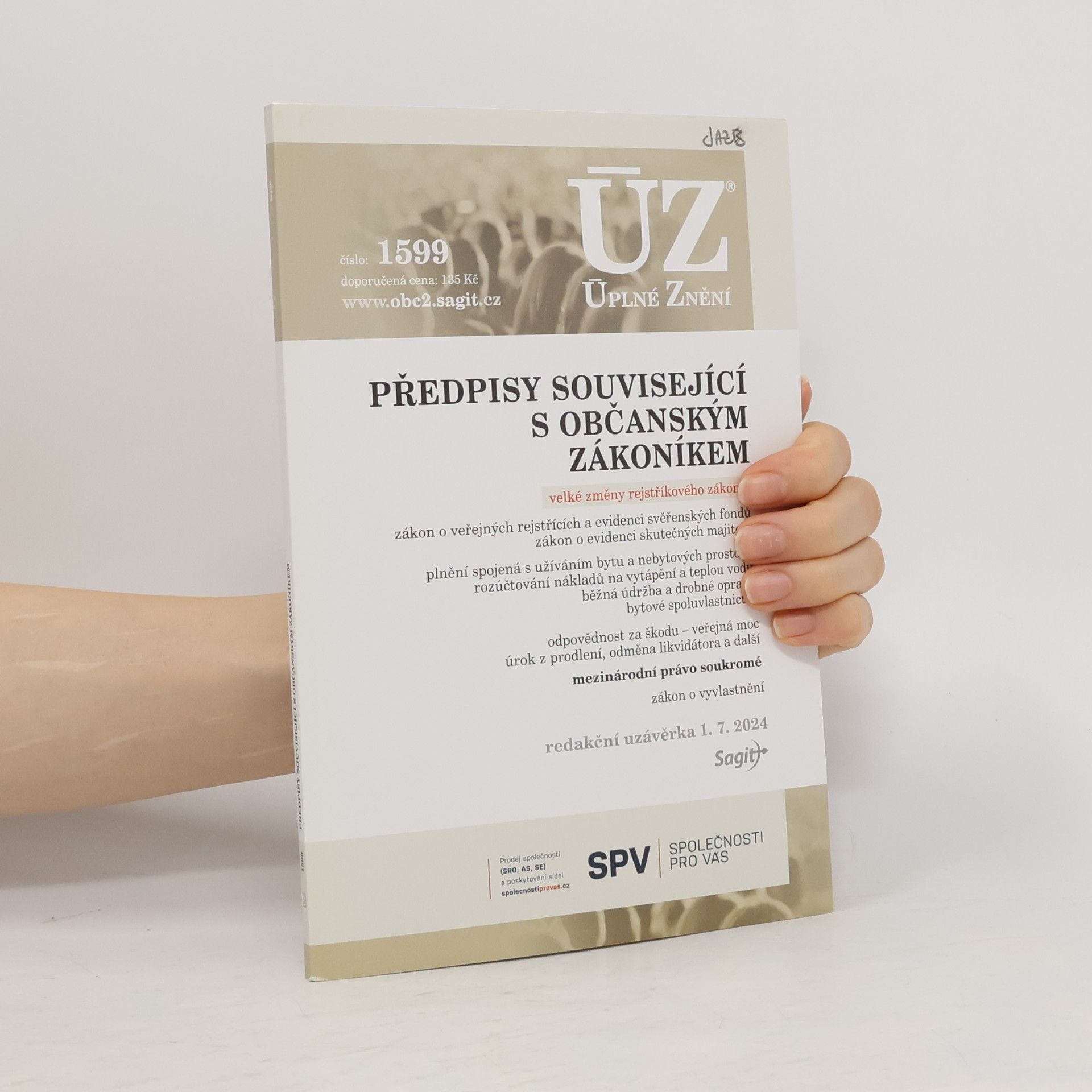 Autorenkollektiv ÚZ 1599 Předpisy související s občanským zákoníkem - veřejné rejstříky, evidence skutečných majitelů, mezinárodní právo soukromé