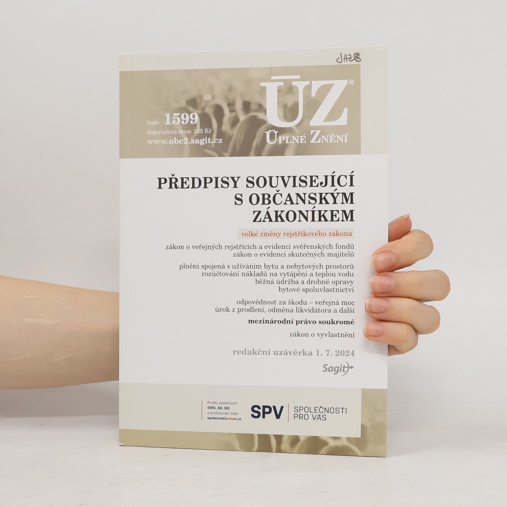 Autorenkollektiv ÚZ 1599 Předpisy související s občanským zákoníkem - veřejné rejstříky, evidence skutečných majitelů, mezinárodní právo soukromé