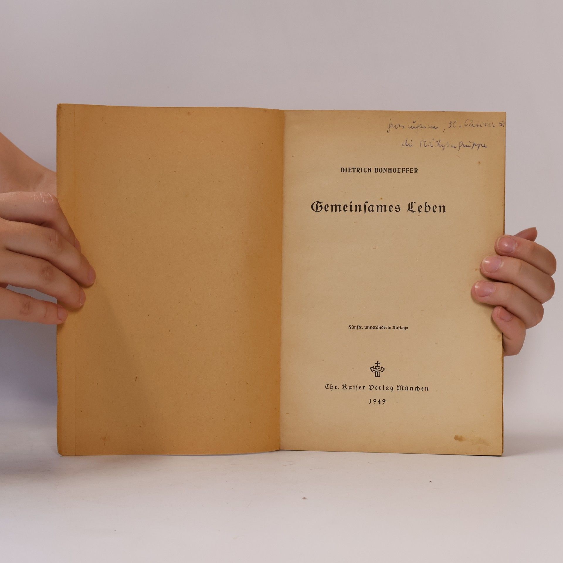 Dietrich Bonhoeffer Gemeinsames Leben