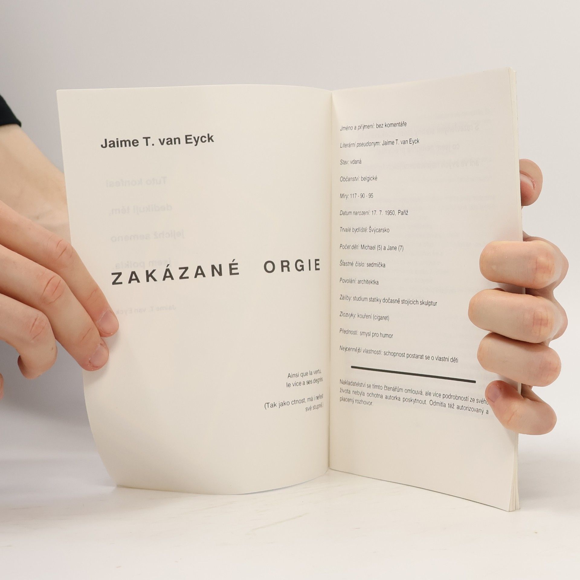 Jaime T. van Eyck Zakázané orgie