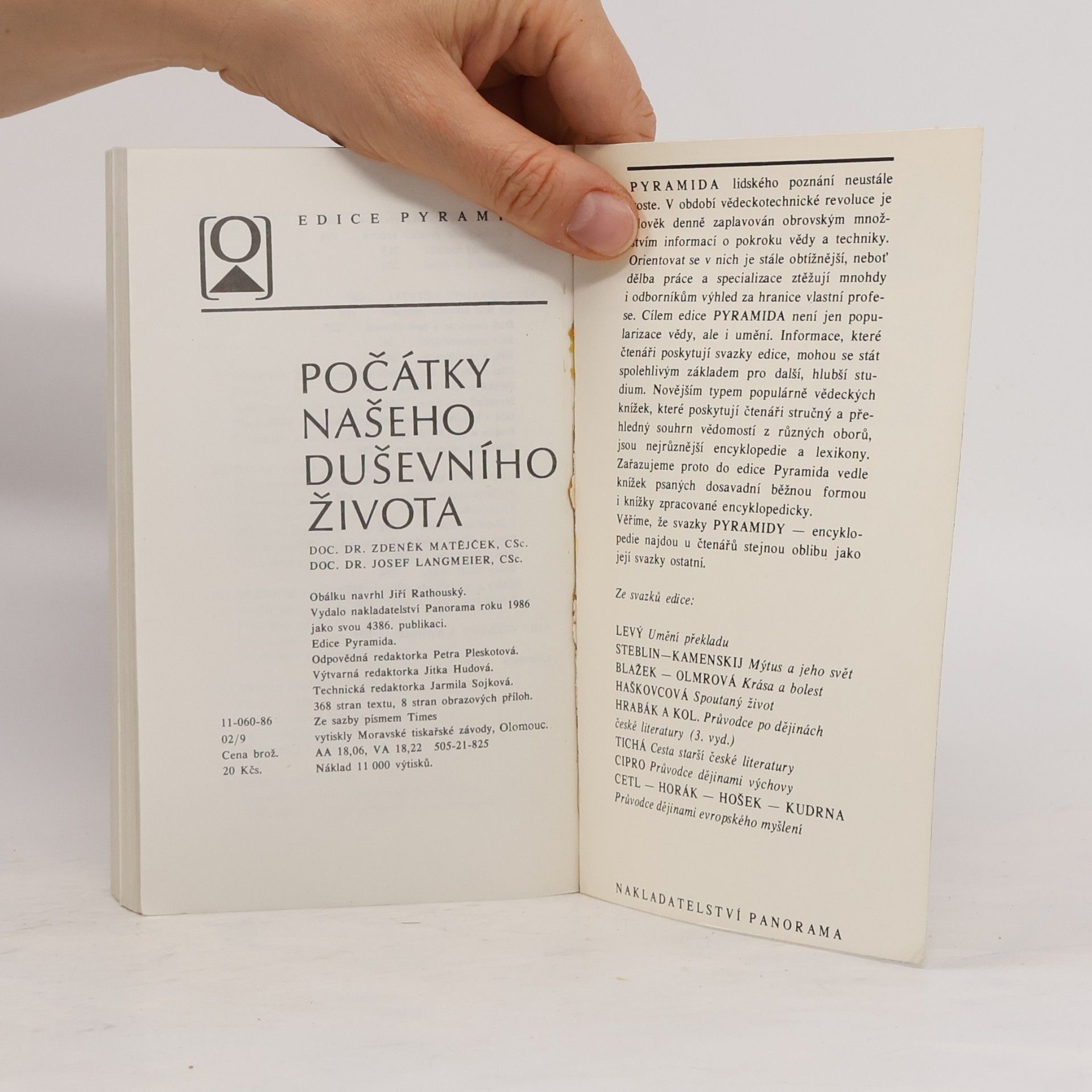 Z. Matějček Počátky našeho duševního života