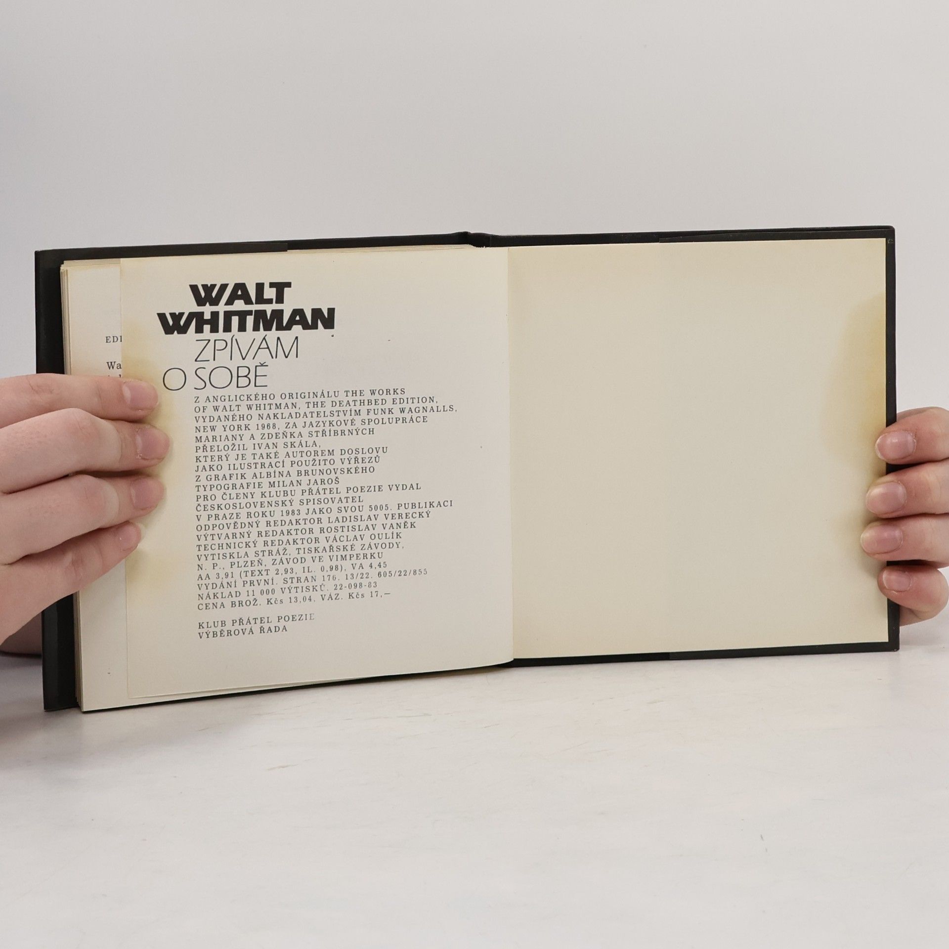 Walt Whitman Zpívám o sobě