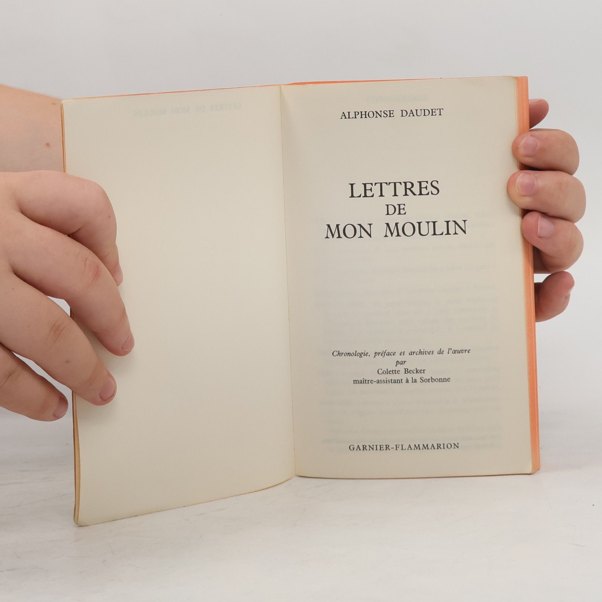 Alphonse Daudet Lettres de mon moulin