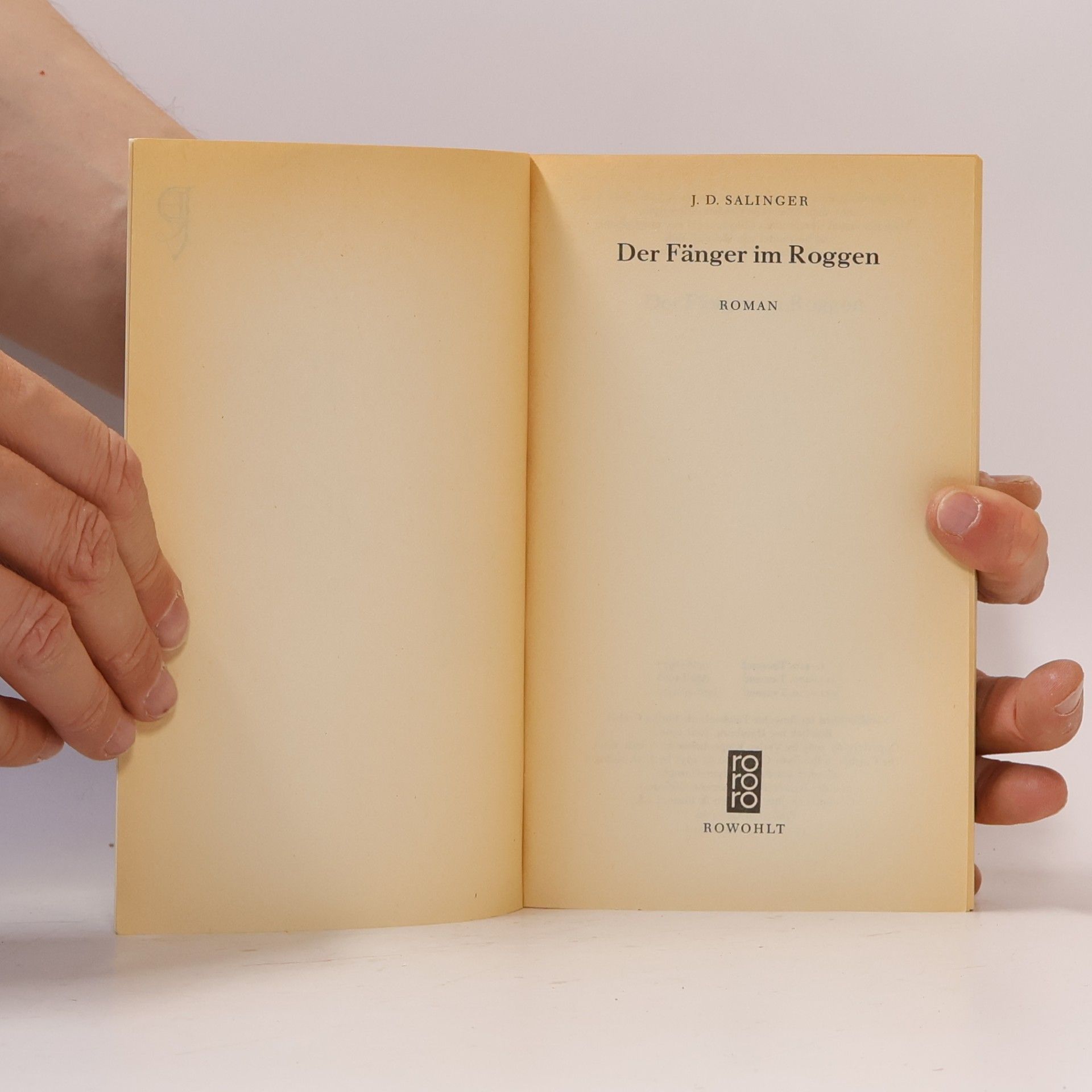 J. D. Salinger Der Fänger im Roggen