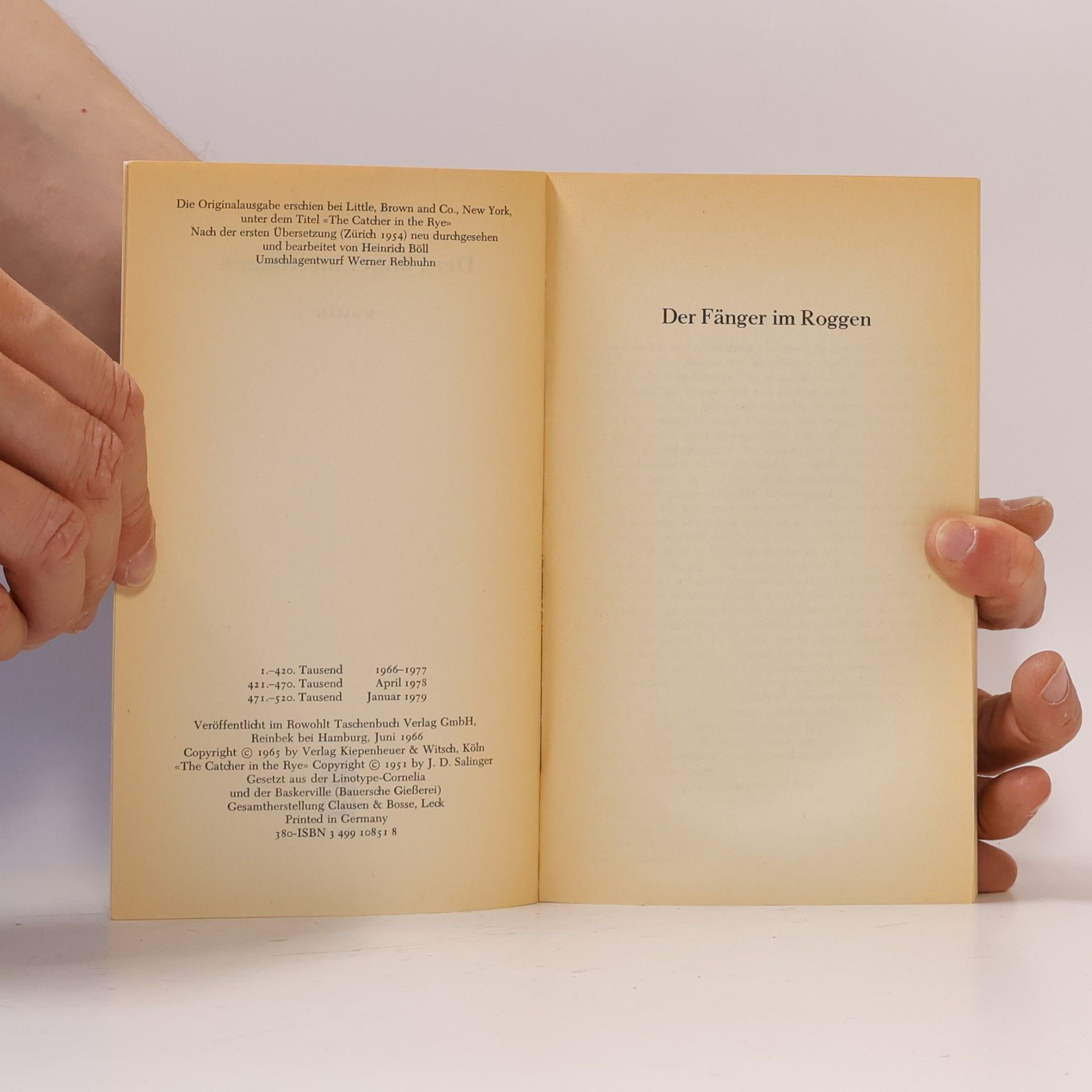 J. D. Salinger Der Fänger im Roggen