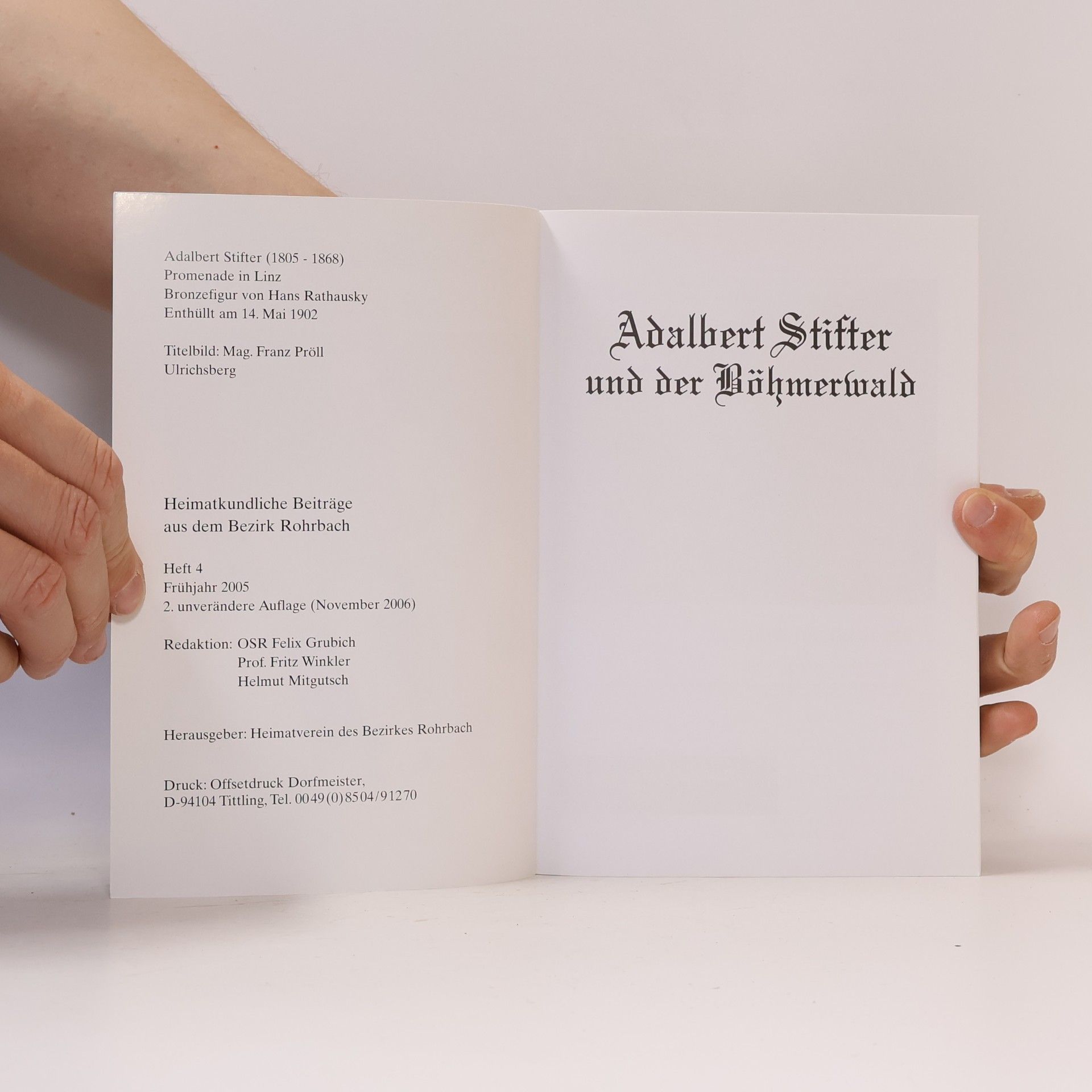kolektiv Adalbert Stifter und der Böhmerwald