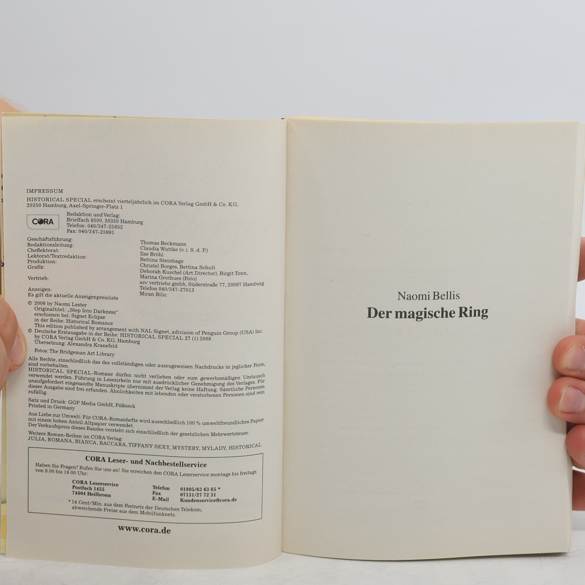 Naomi Bellis Historical Special. Das Magische Ring