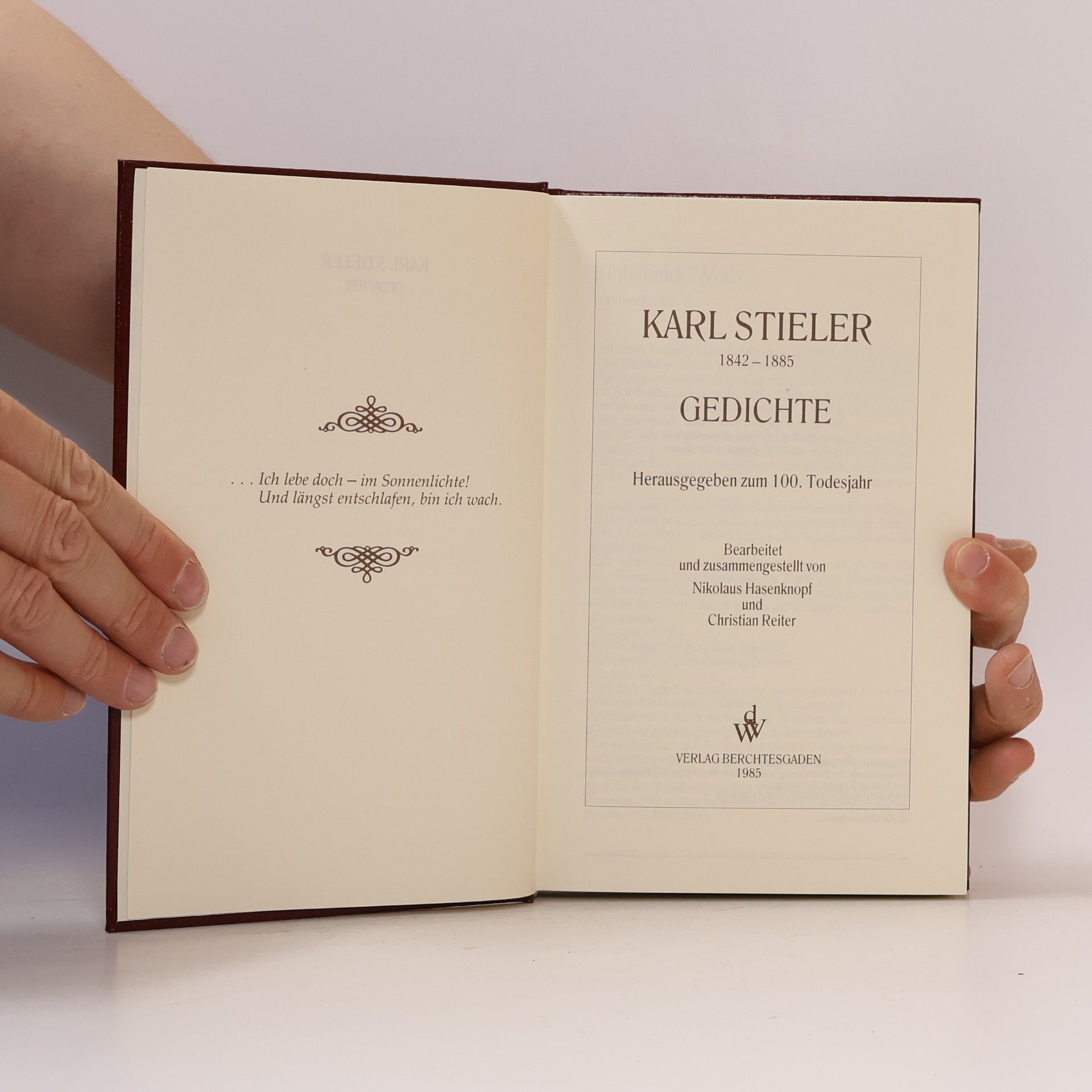 Karl Stieler Gedichte