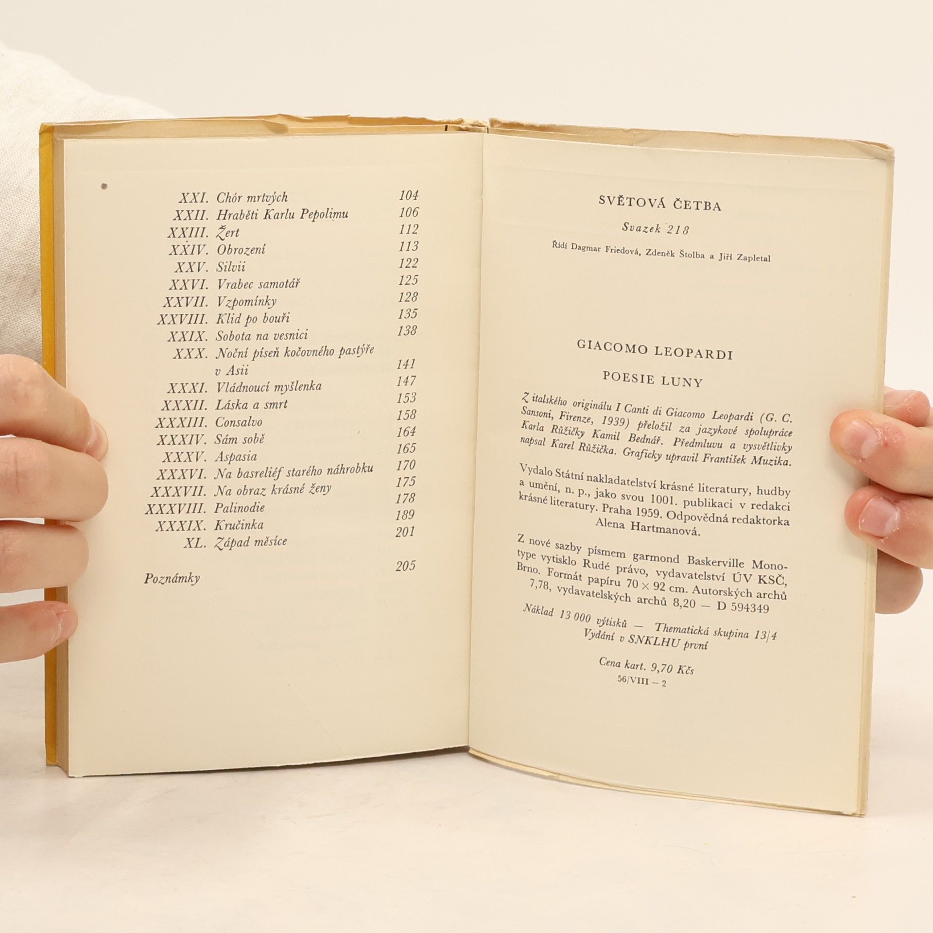 Giacomo Leopardi Poesie luny