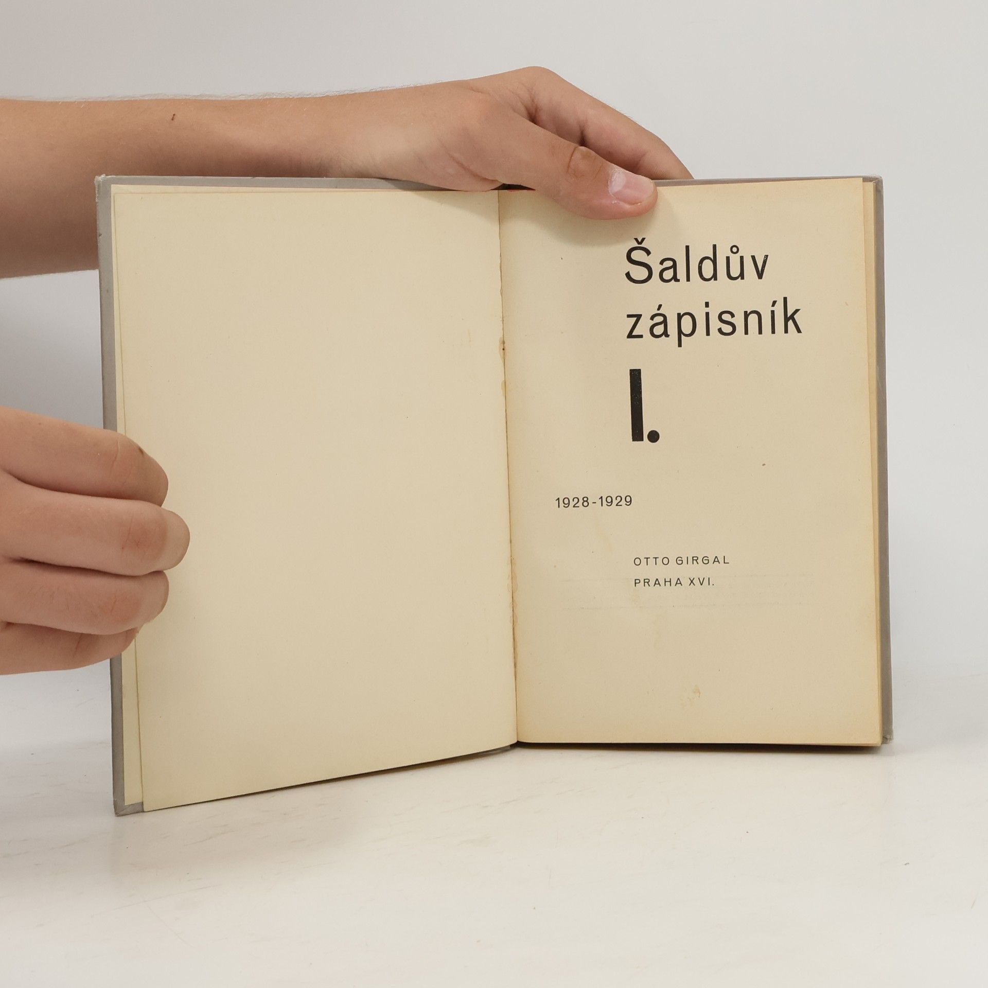 František Xaver Šalda Šaldův zápisník I. 1928-1929