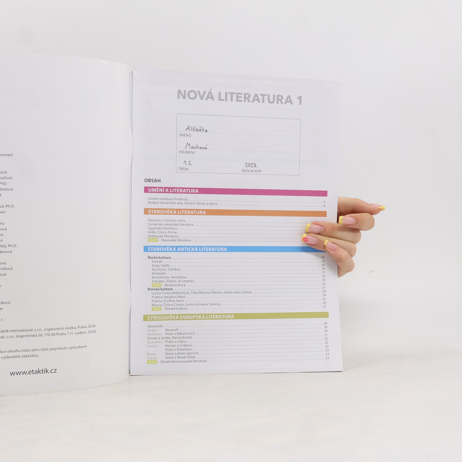 Eva Matylda Jiřičková Nová literatura pro střední školy: pracovní sešit