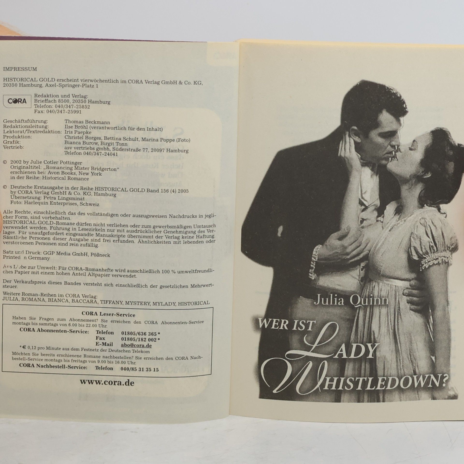Julia Quinn Historical Gold 156: Wer ist Lady Whistledown?