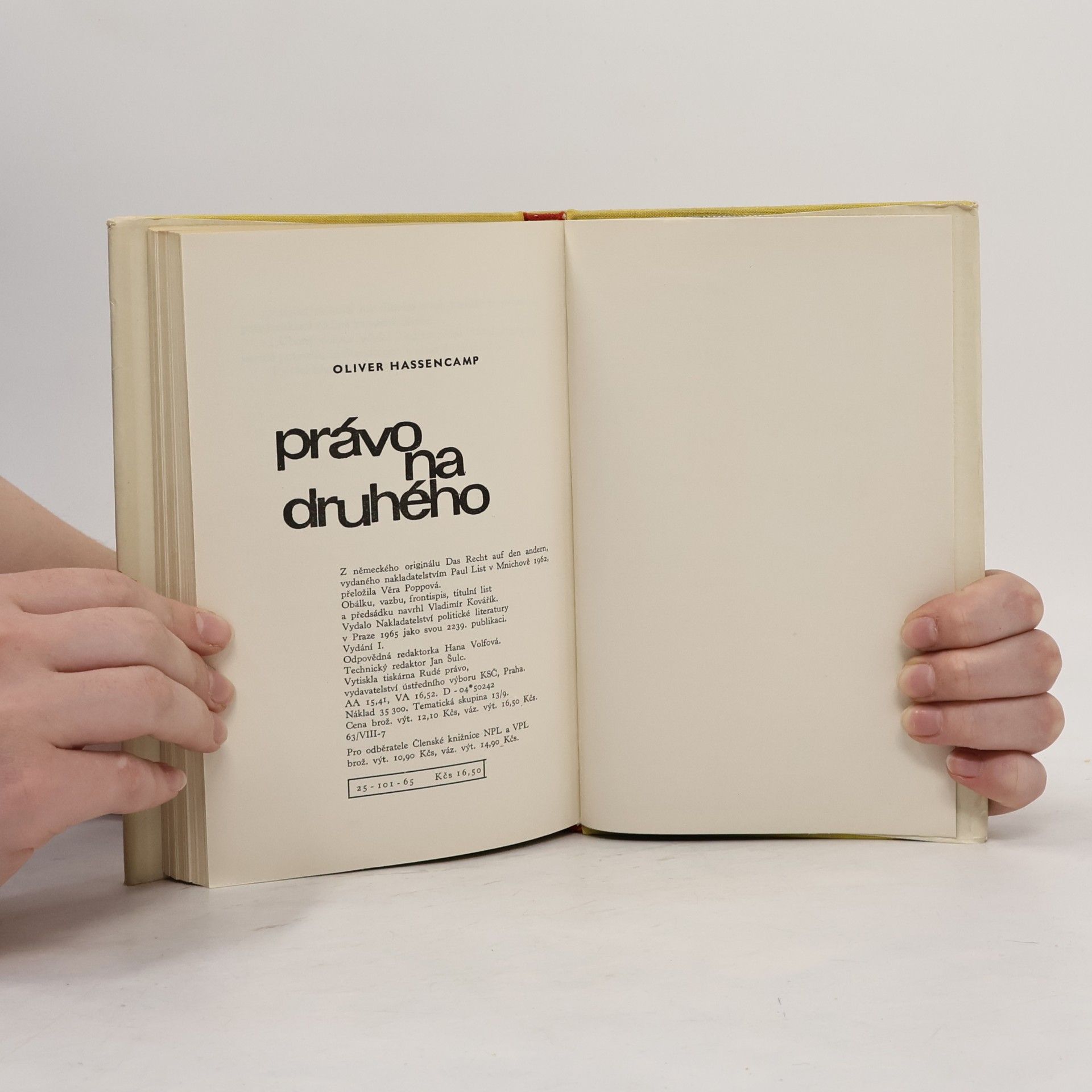 Oliver Hassencamp Právo na druhého