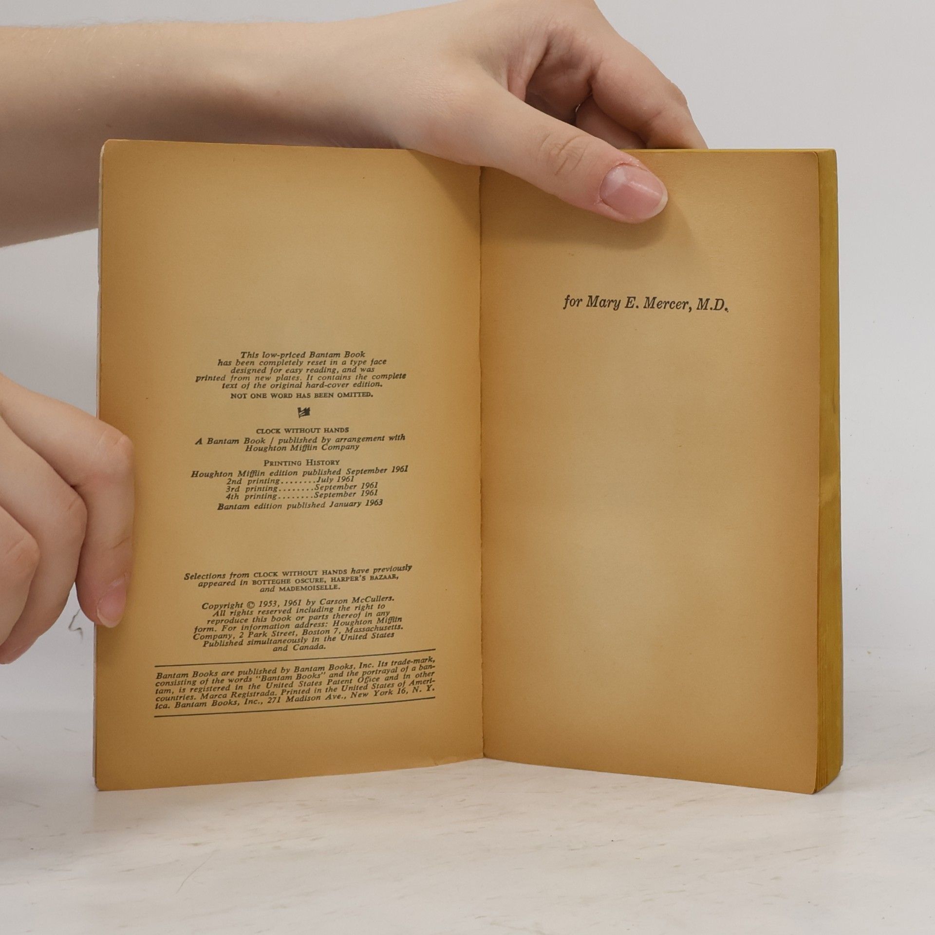 Carson McCullers Clock Without Hands