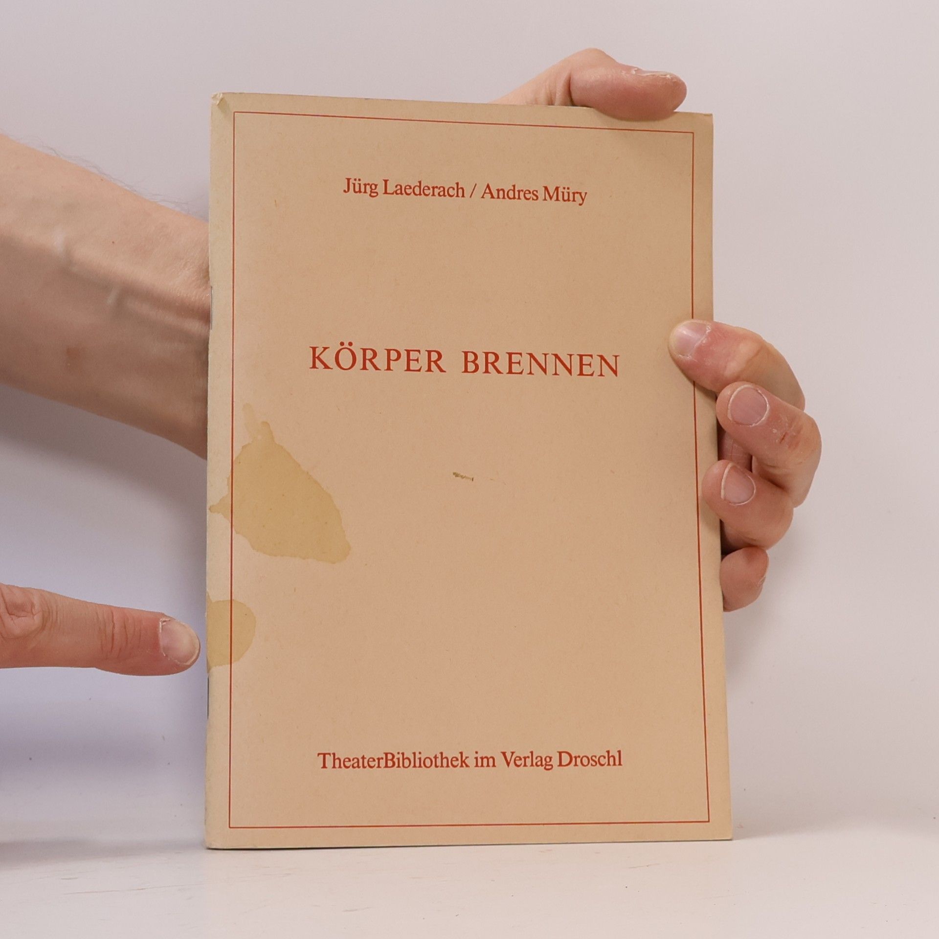 Jürg Laederach Körper Brennen