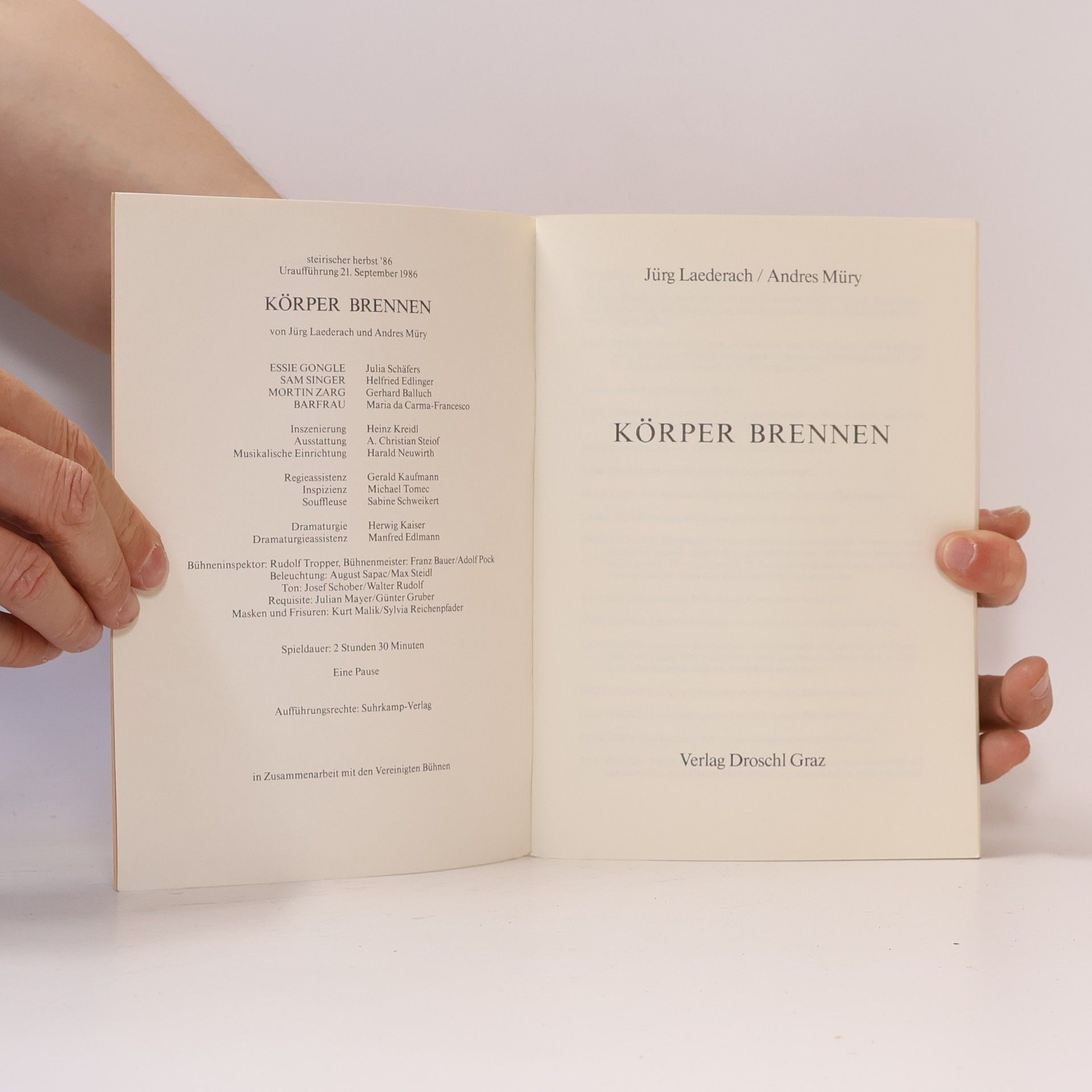 Jürg Laederach Körper Brennen