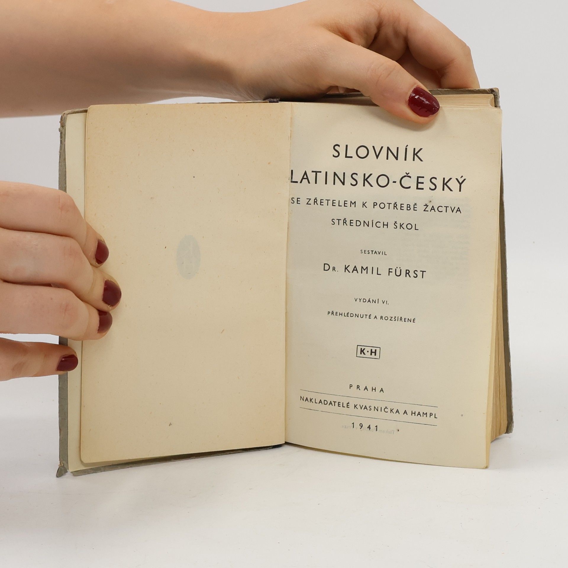 Kamil Fürst Slovník latinsko-český a česko-latinský