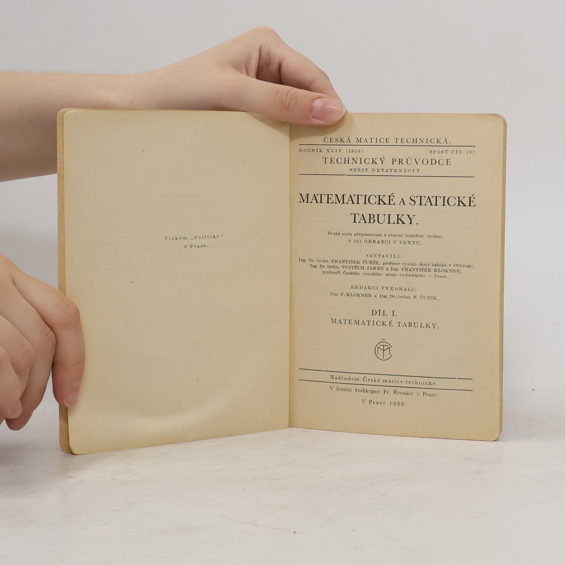 František Čuřík Matematické a statistické tabulky I.