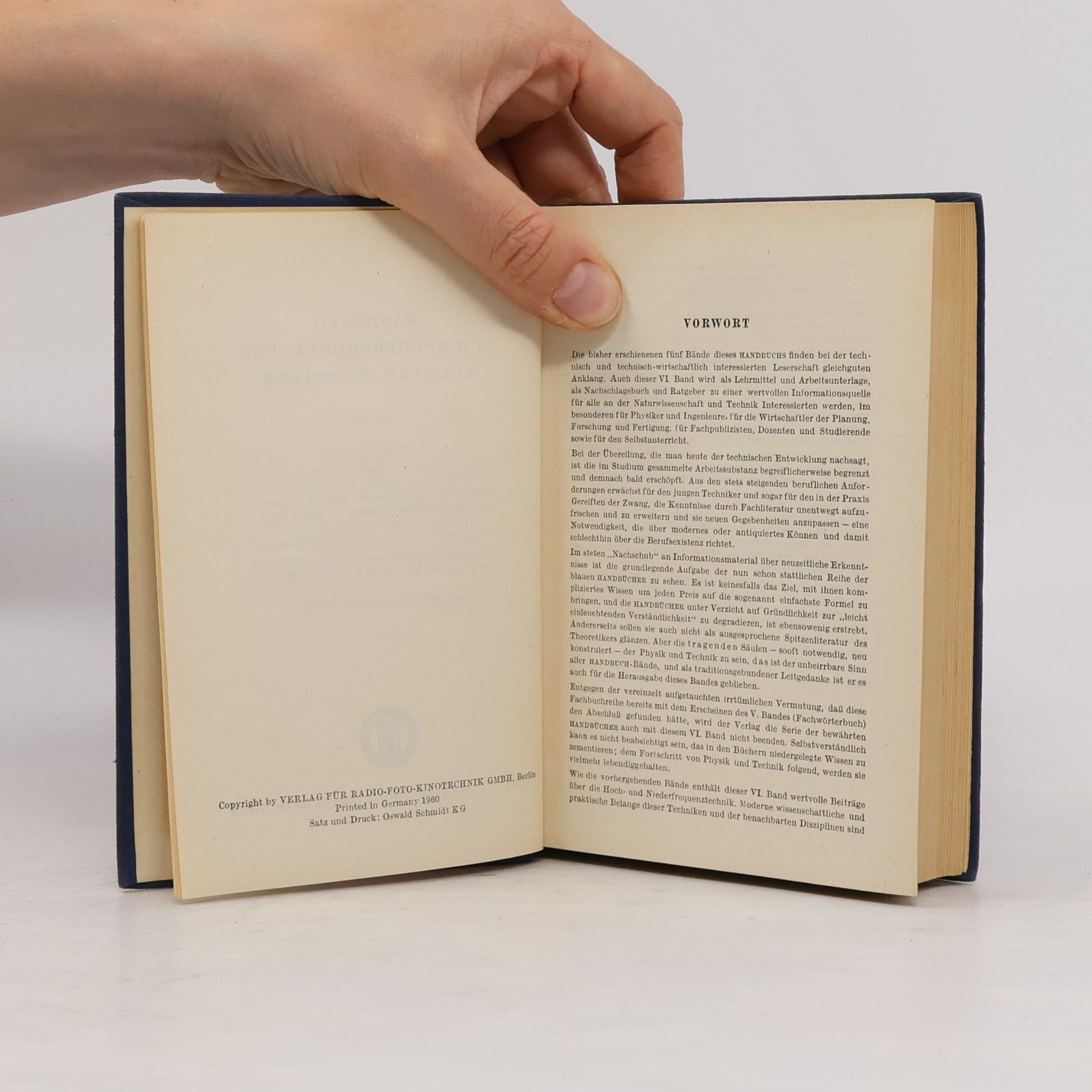 AA.VV. Handbuch für Hochfrequenz und Elektro-techniker VI.