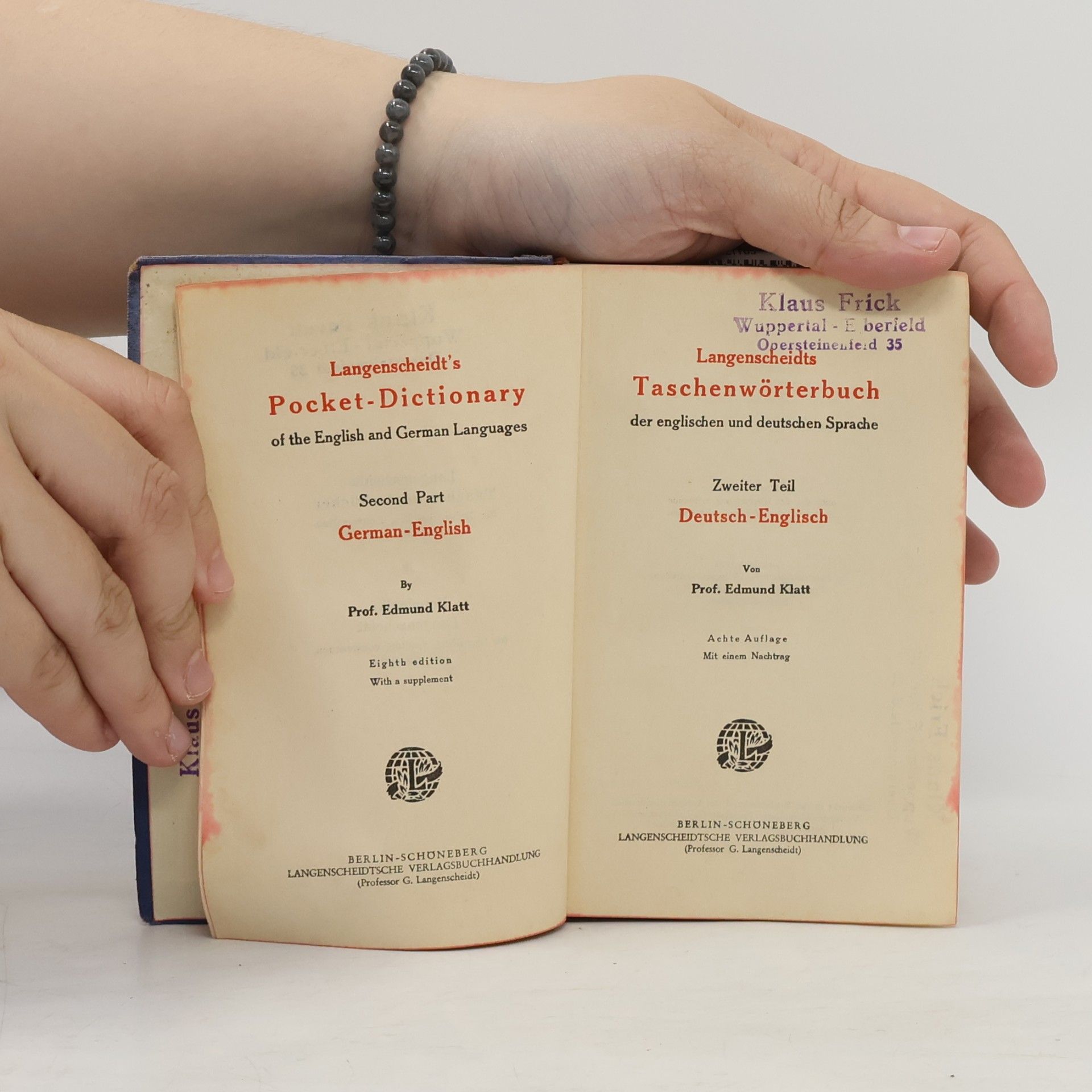 Edmunt Klatt Langenscheidts Taschenwörterbuch 2. Deutsch-English