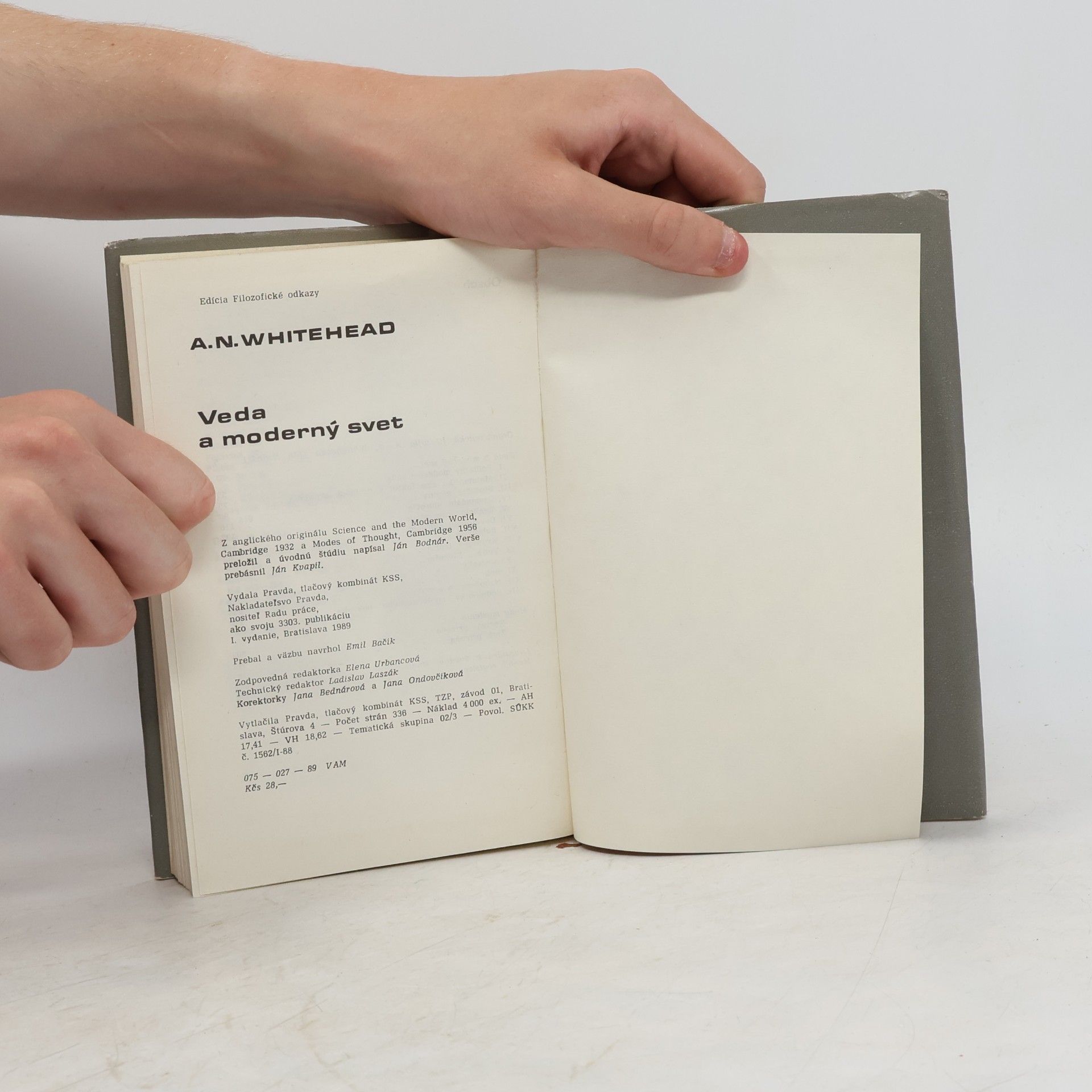 Alfred North Whitehead Veda a moderný svet