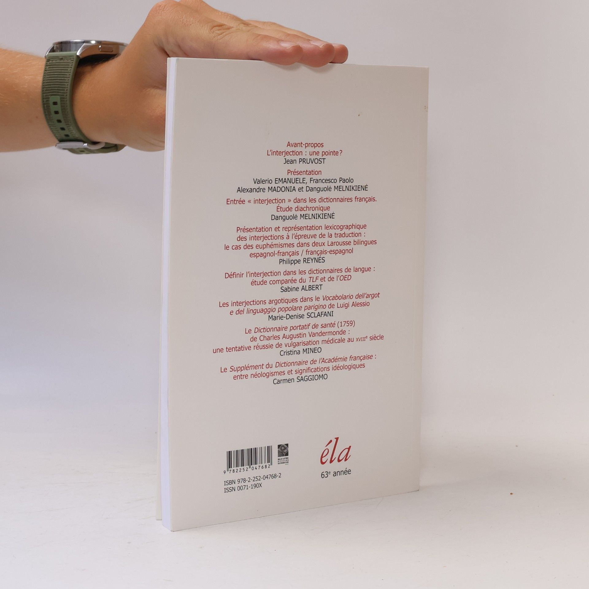 Valerio Emanuele Études de linguistique appliquée - n°2-2024: Les interjections dans les dictionnaires monolingues, bilingues, spéciaux et de spécialité