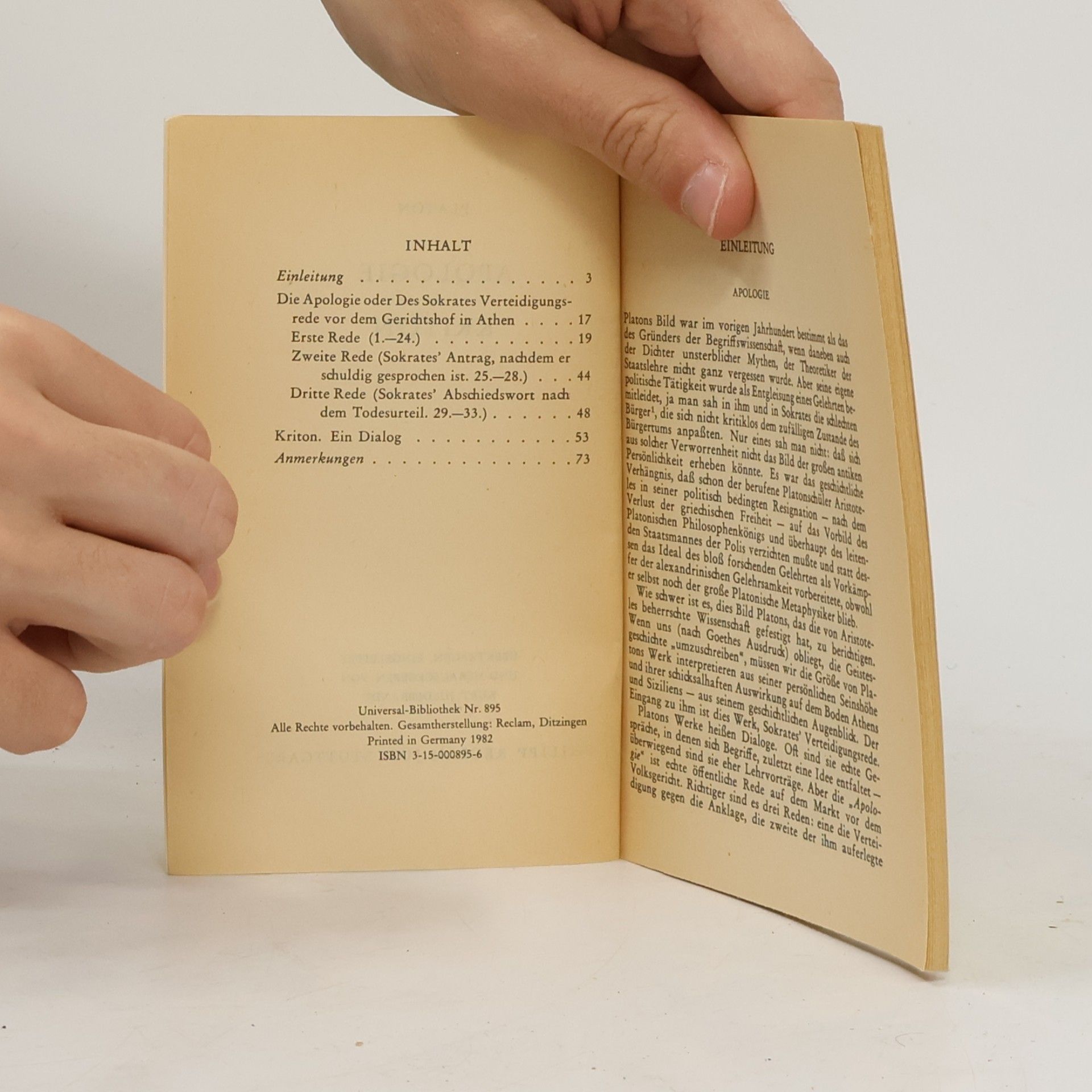 Plato Apologie. Kriton