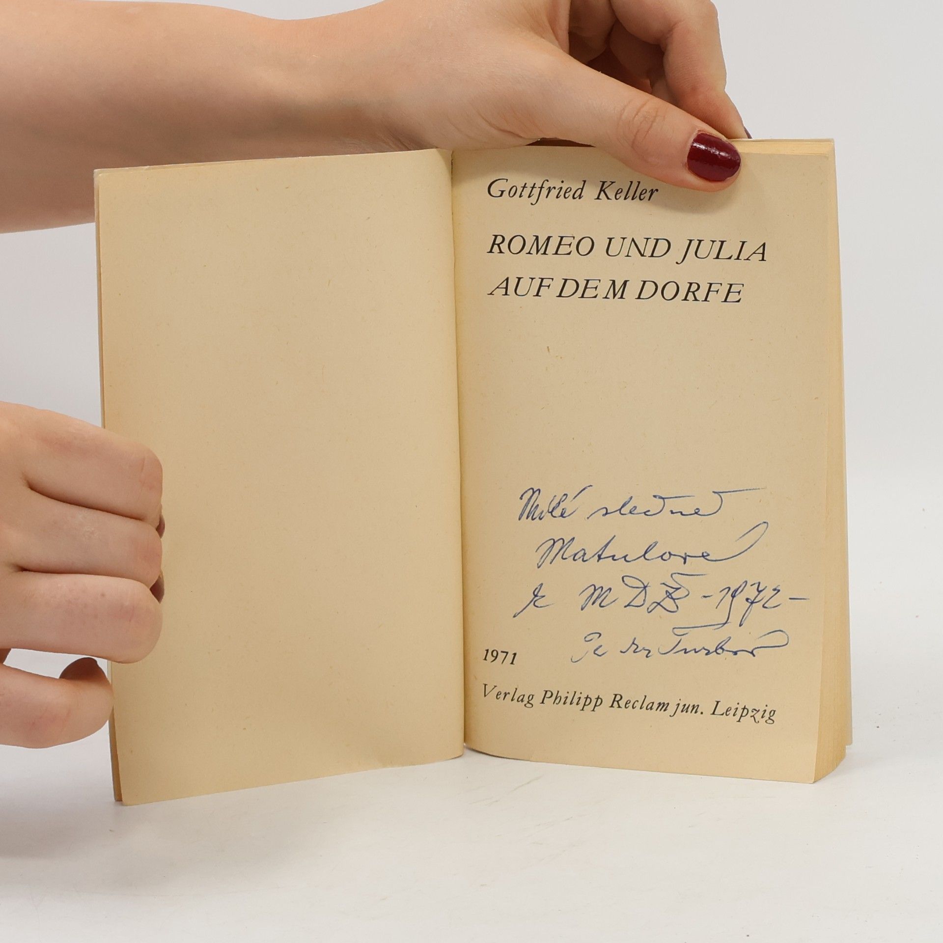 Gottfried Keller Romeo und Julia auf dem Dorfe