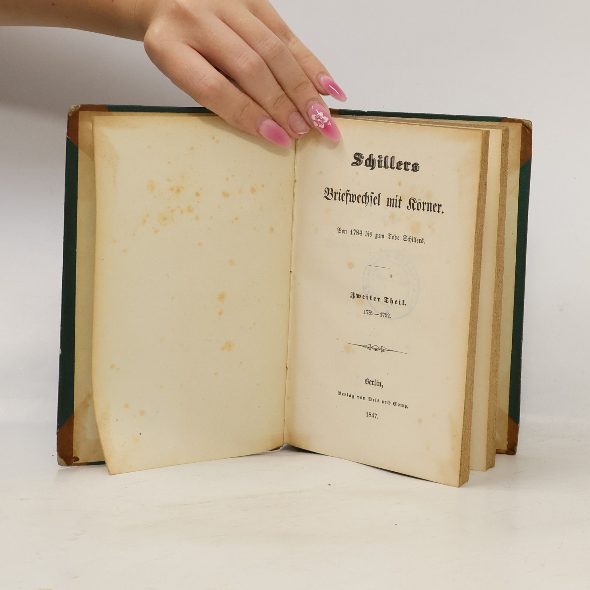 Friedrich Schiller Schillers Briefwechsel mit Körner 2. 1789-1792