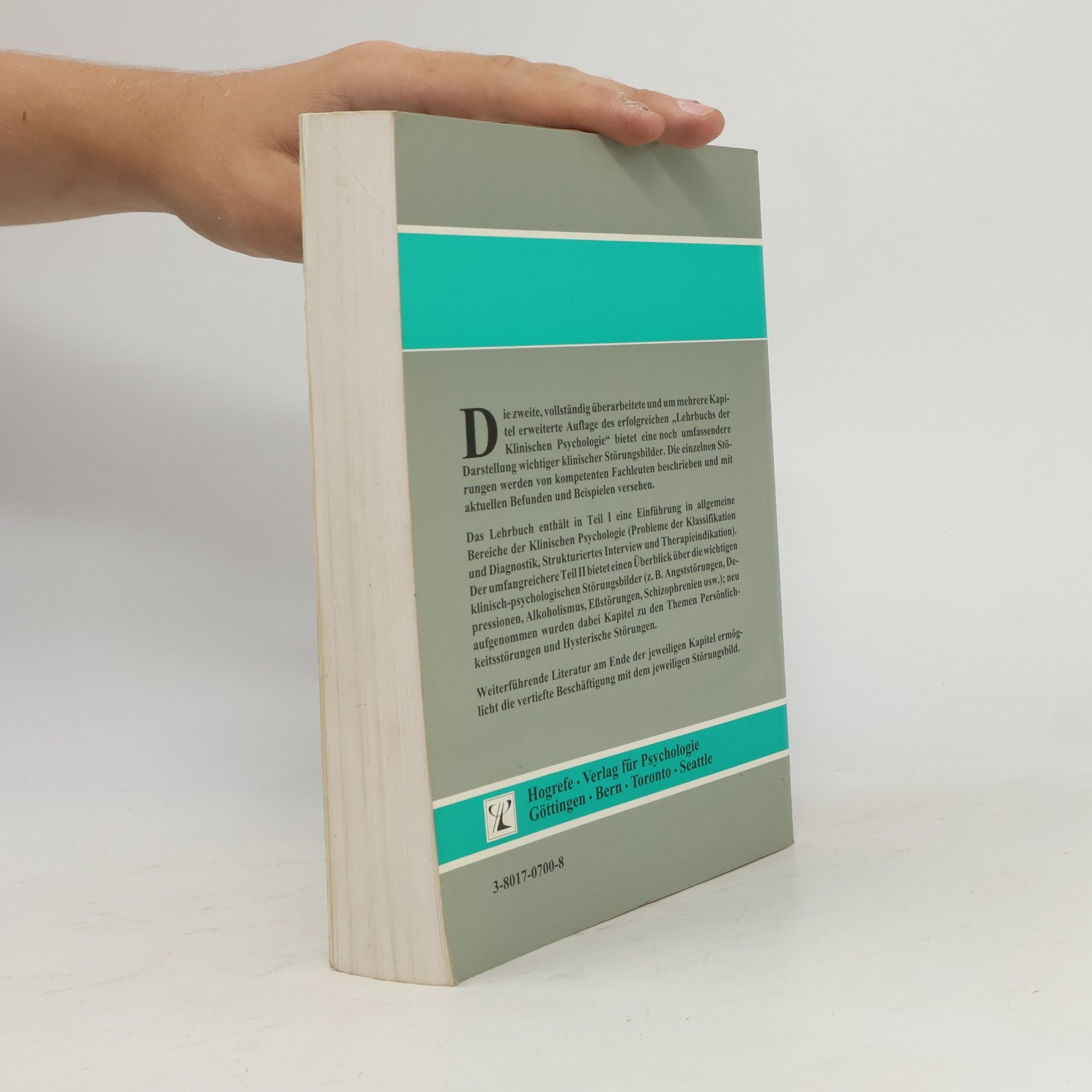 Hans Reinecker Lehrbuch der klinischen Psychologie