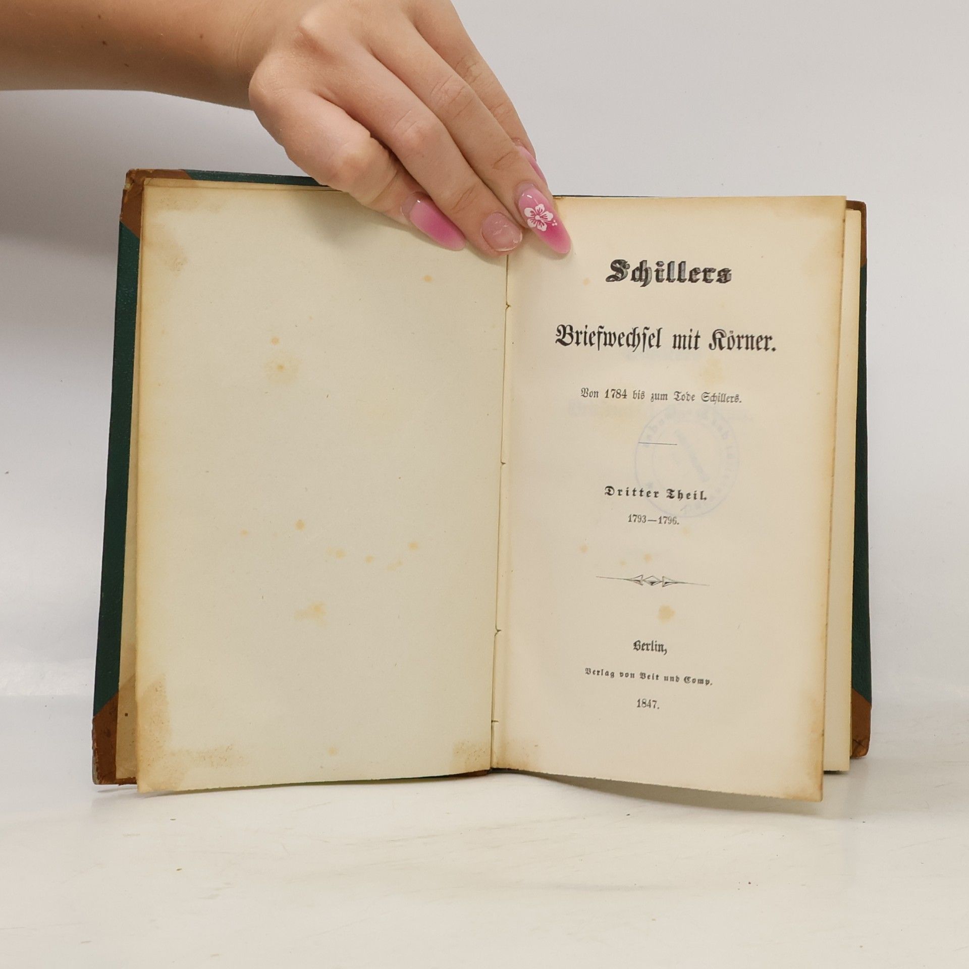 Friedrich Schiller Schillers Briefwechsel mit Körner 3. 1793-1796