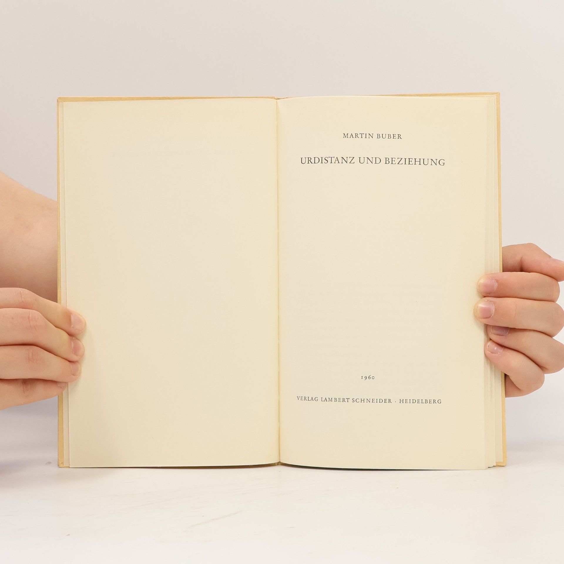 Martin Buber Urdistanz und Beziehung