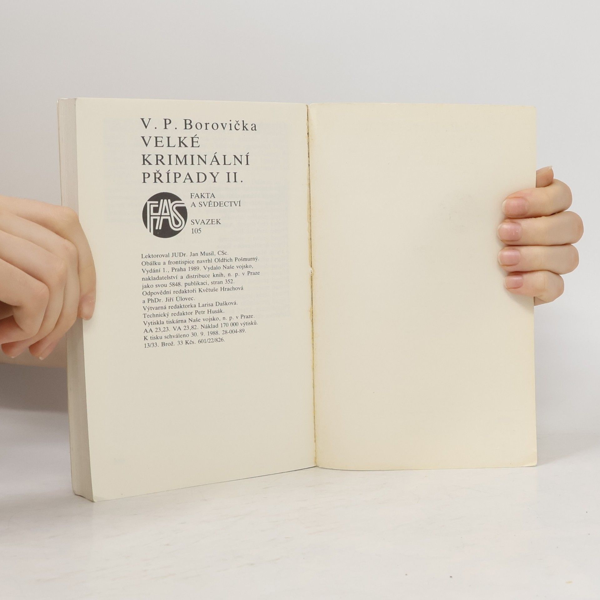Václav Pavel Borovička Velké kriminální případy II.
