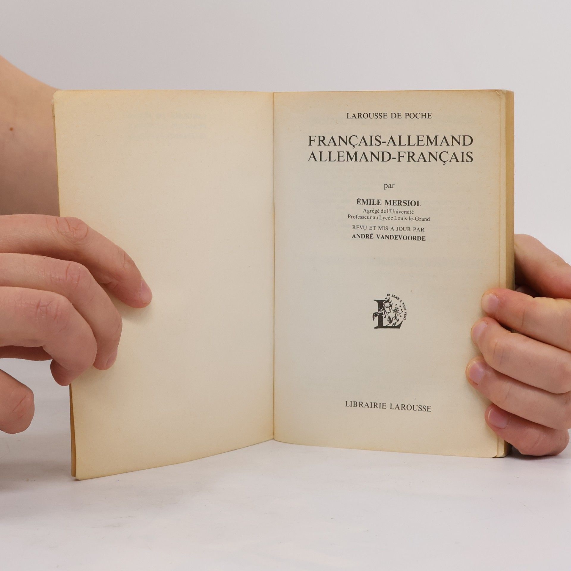 Emile Merisol Larousse de Poche. Français - Allemand. Allemand - Français