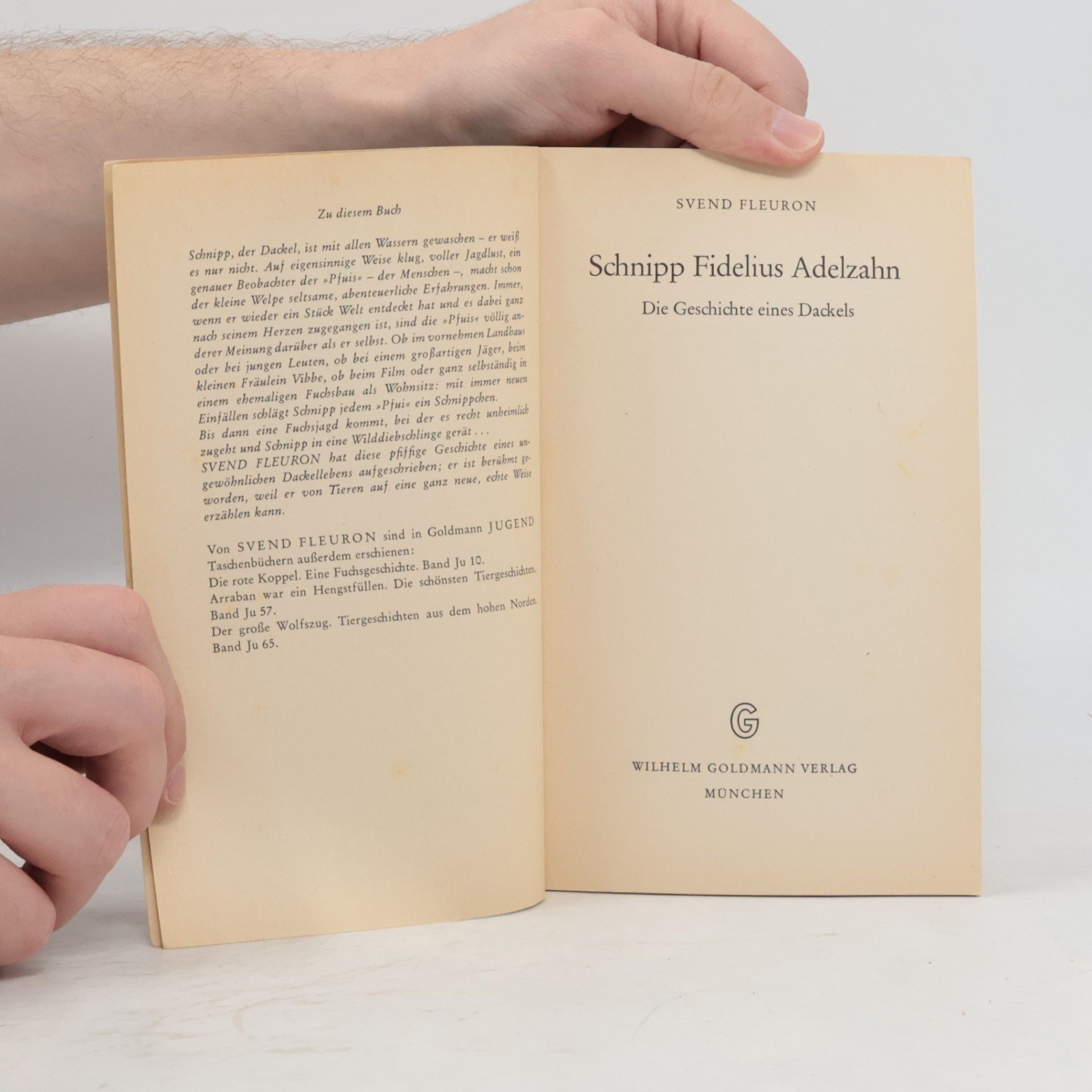 Svend Fleuron Schnipp Fidelius Adelzahn. Die Geschichte eines Dackels