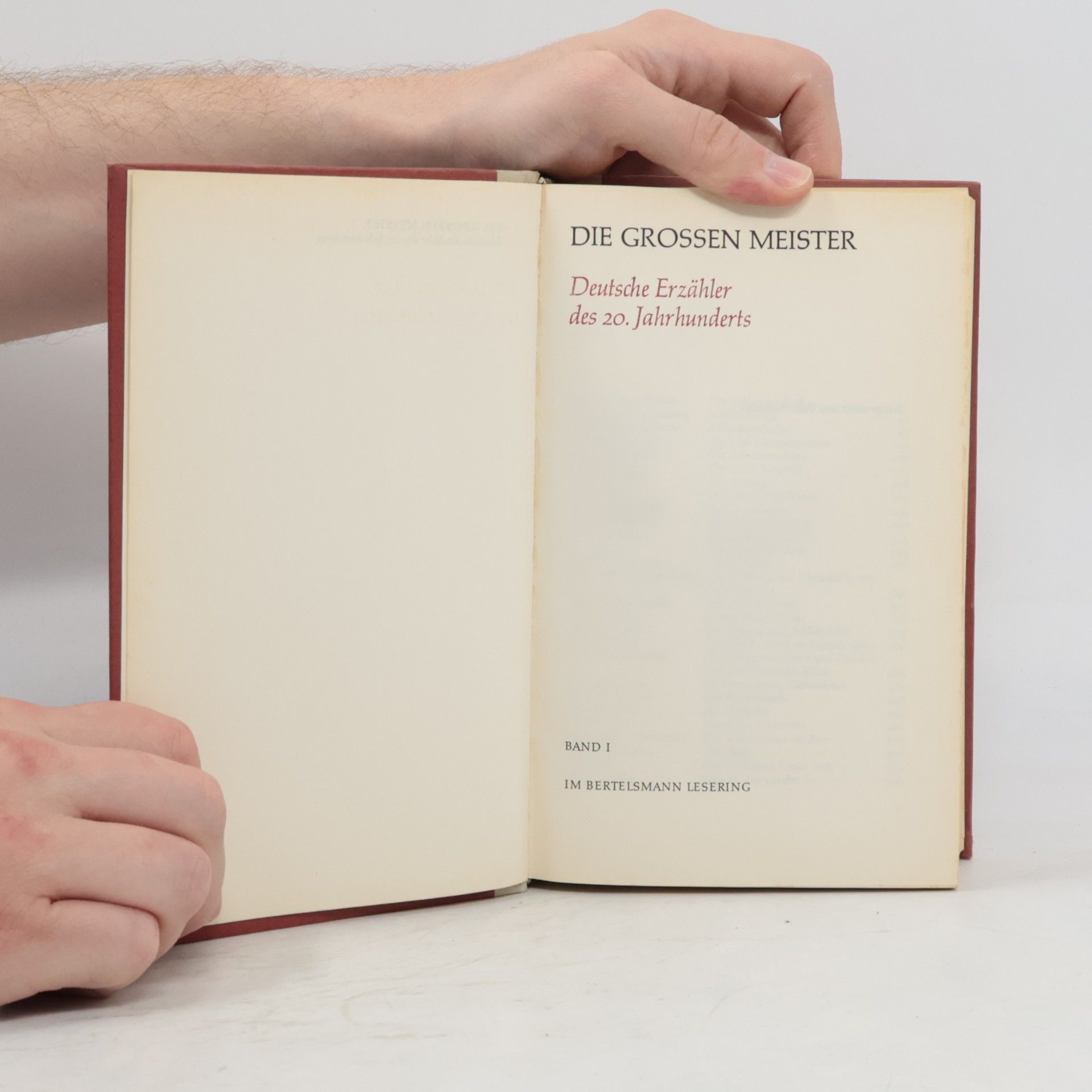 Various authors Die Grossen Meister I. Deutsche Erzähler des 20. Jahrhunderts