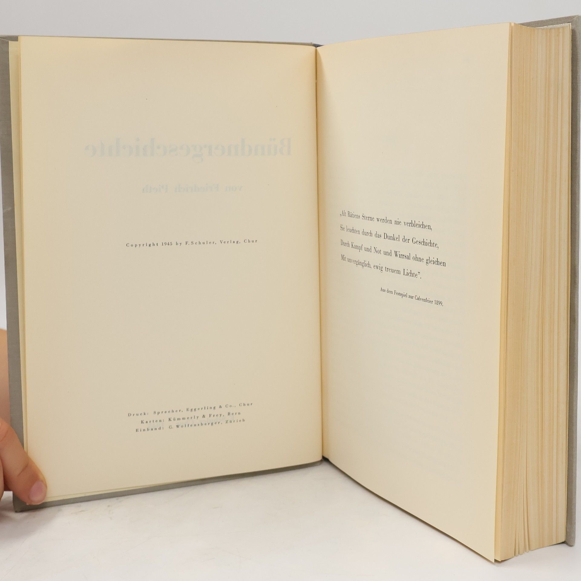 F. Pieth Bündnergeschichte