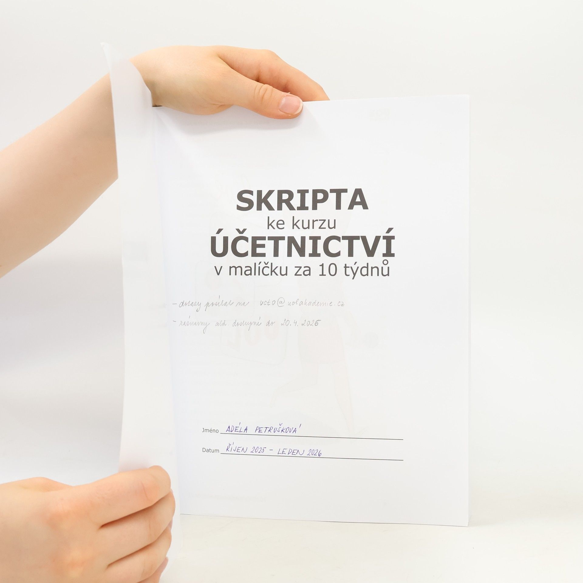 Various authors Skripta ke kurzu Účetnictví v malíčku za 10 týdnů