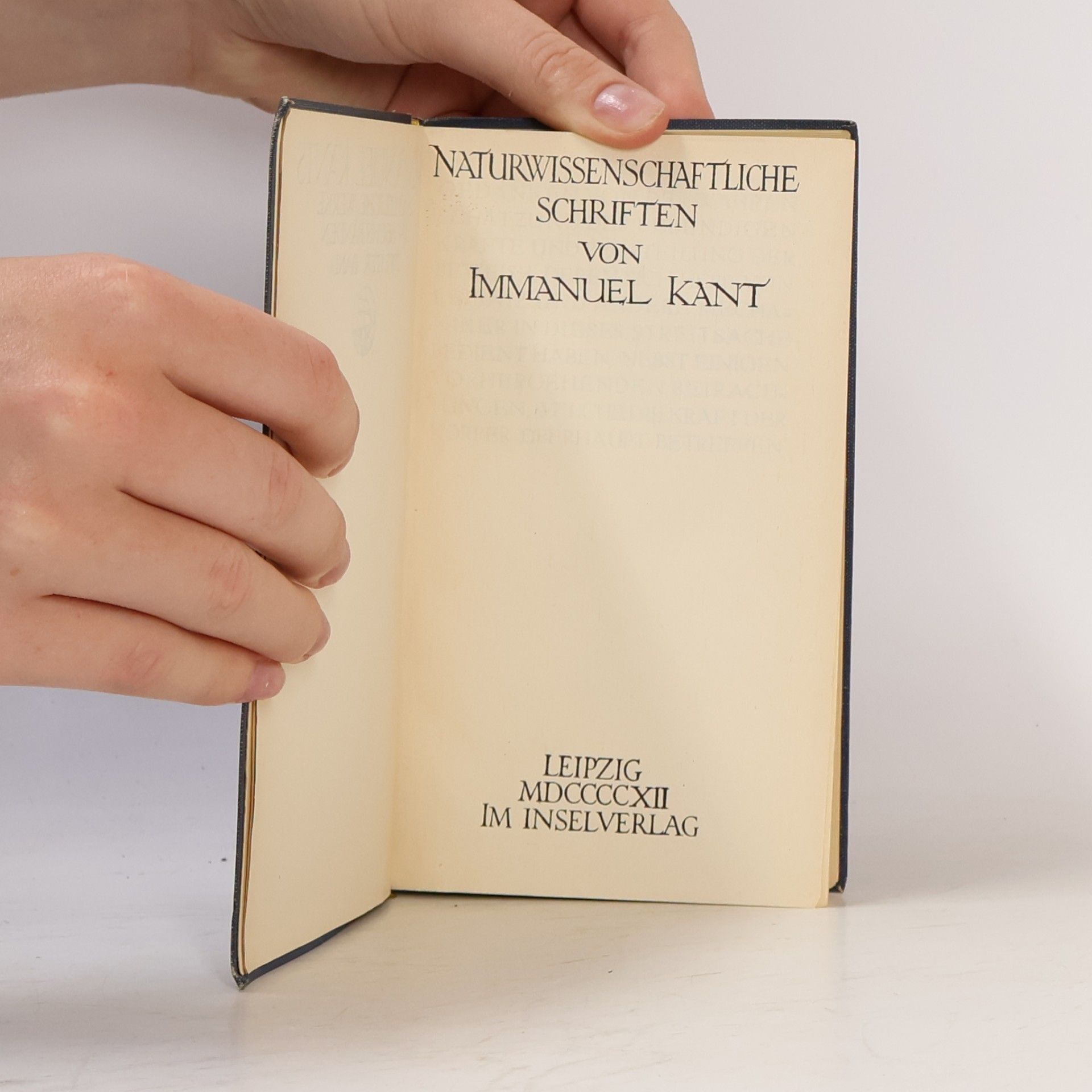 Immanuel Kant Naturwissenschaftliche Schriften